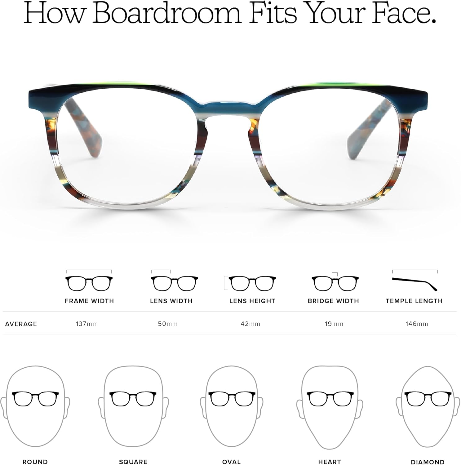 eyebobs – Sala de juntas  Gafas de lectura prémium para hombres y mujeres  Marco cuadrado para caras promedio  Disponible en 0.0x – 4.0x