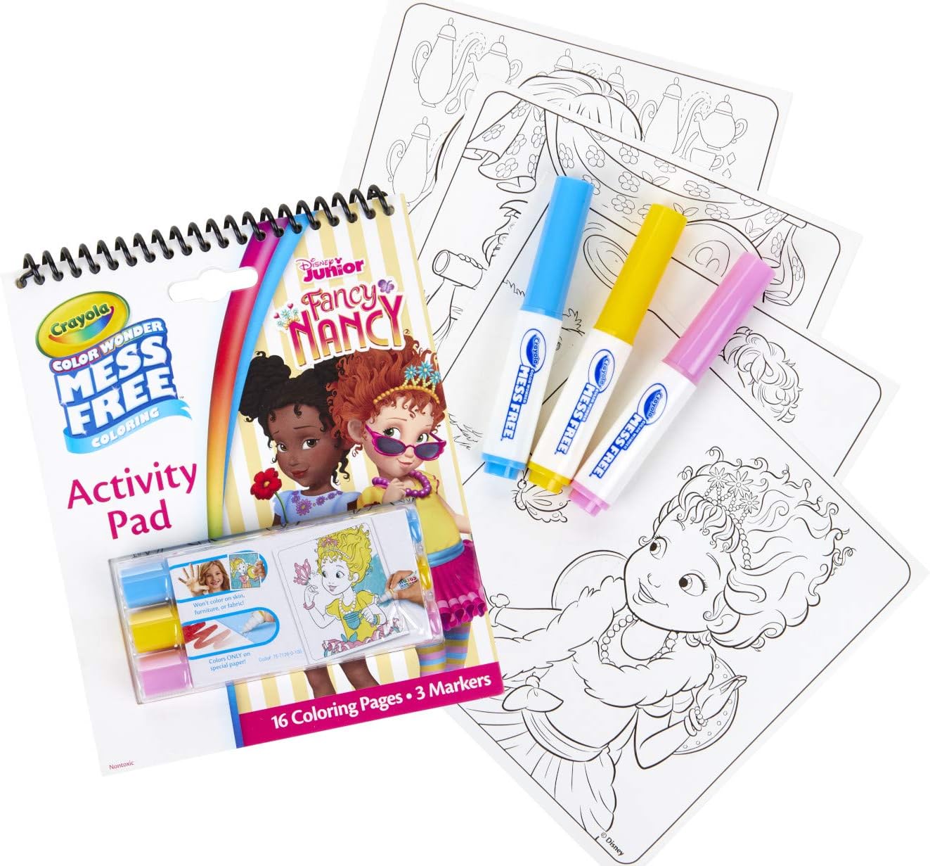 Crayola Fancy Nancy Color Wonder – Bloc de actividades de viaje, para colorear sin desorden, regalo para niños, 3, 4, 5, 6, multicolor