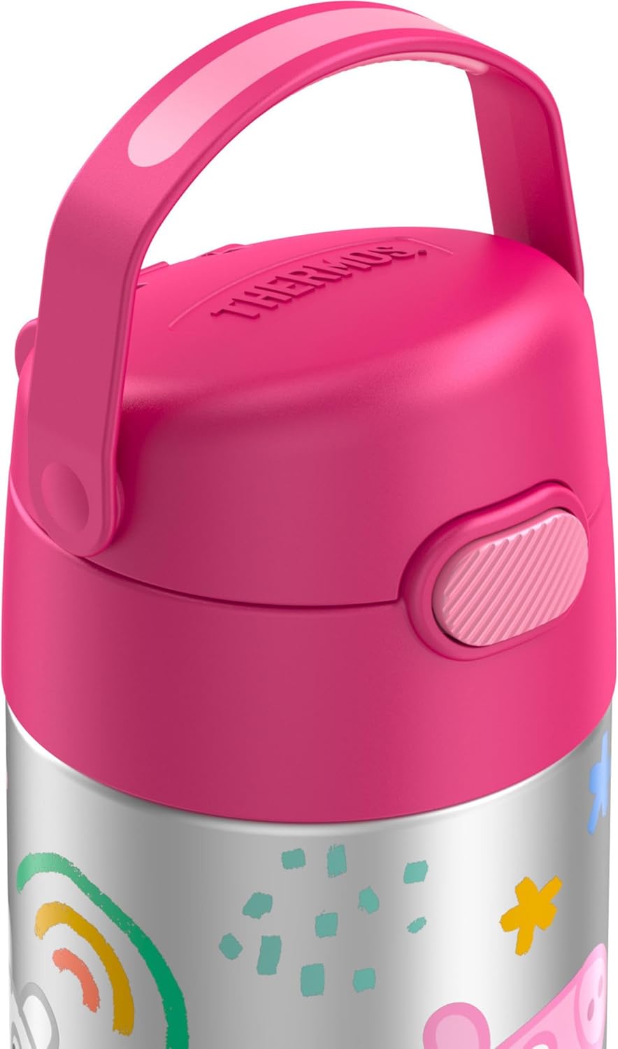 THERMOS FUNTAINER – Botellas de acero inoxidable de 12 onzas con aislamiento al vacío para niños, Peppa Pig y Frozen 2