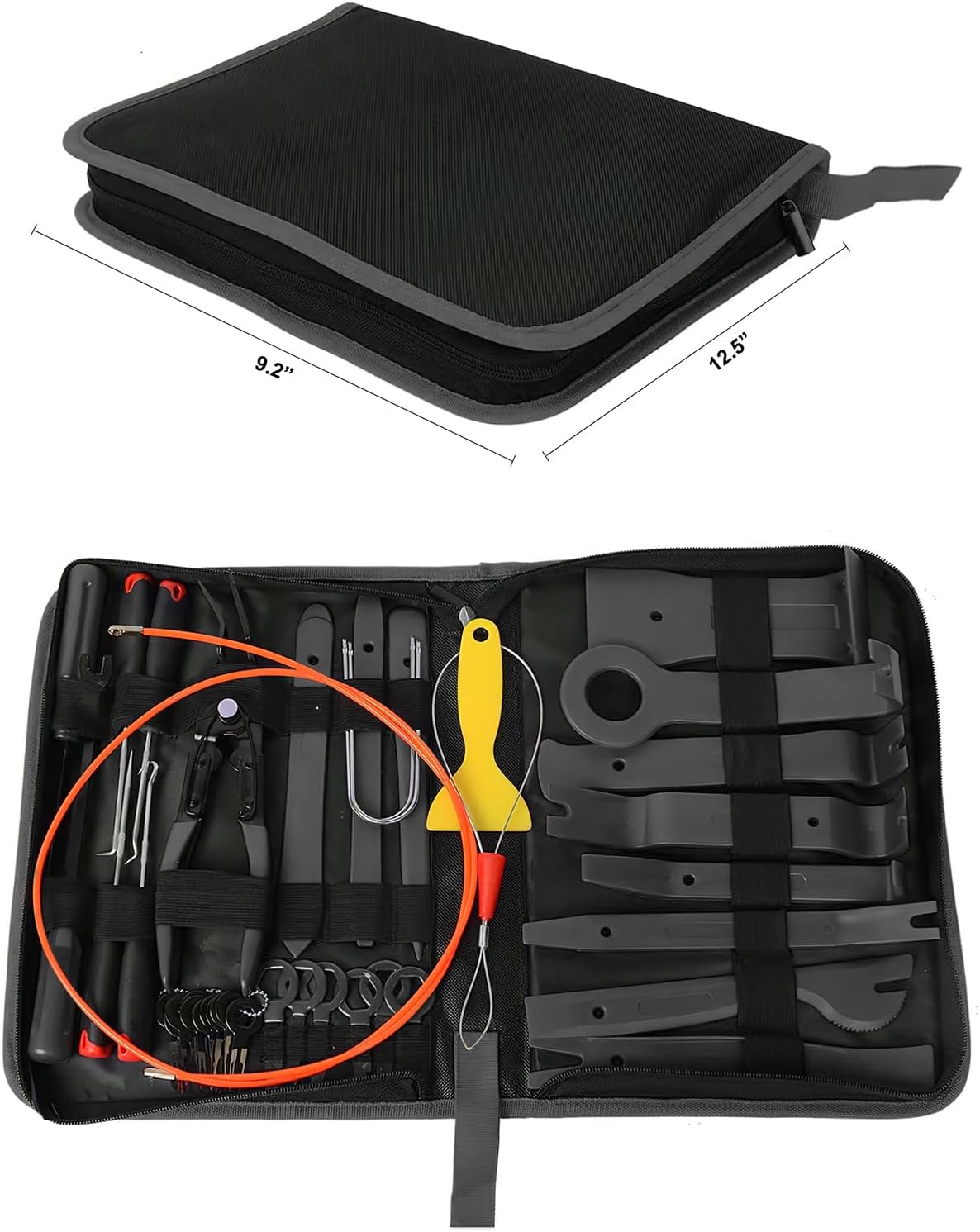 GOOACC Herramienta de extracción de molduras de 40 piezas, herramienta de extracción de terminales automáticos, alicates de clip automático, kit de