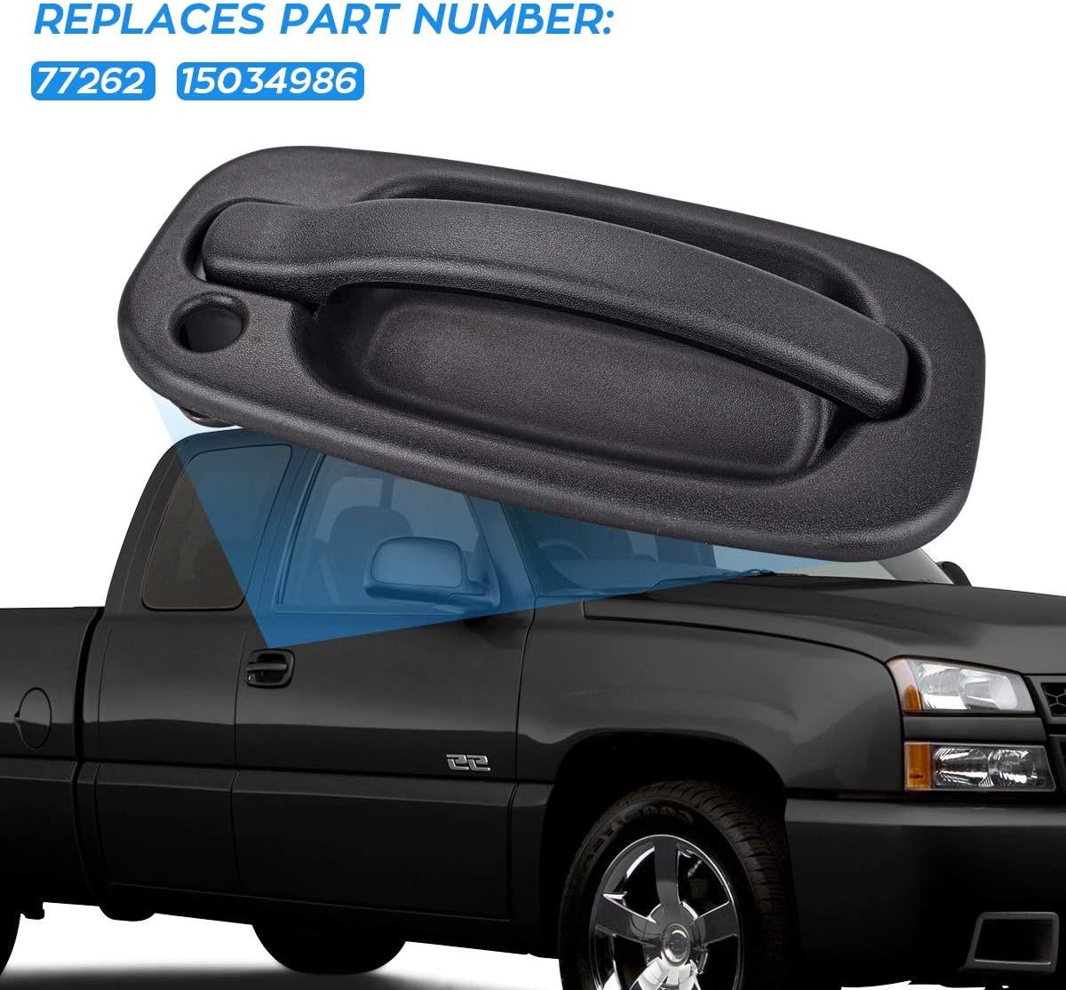 FAERSI Manija de puerta exterior exterior Lado del pasajero delantero para 99 00 01 202 03 04 05 06 07 Silverado Tahoe Suburban Avalanche GMC Sierra