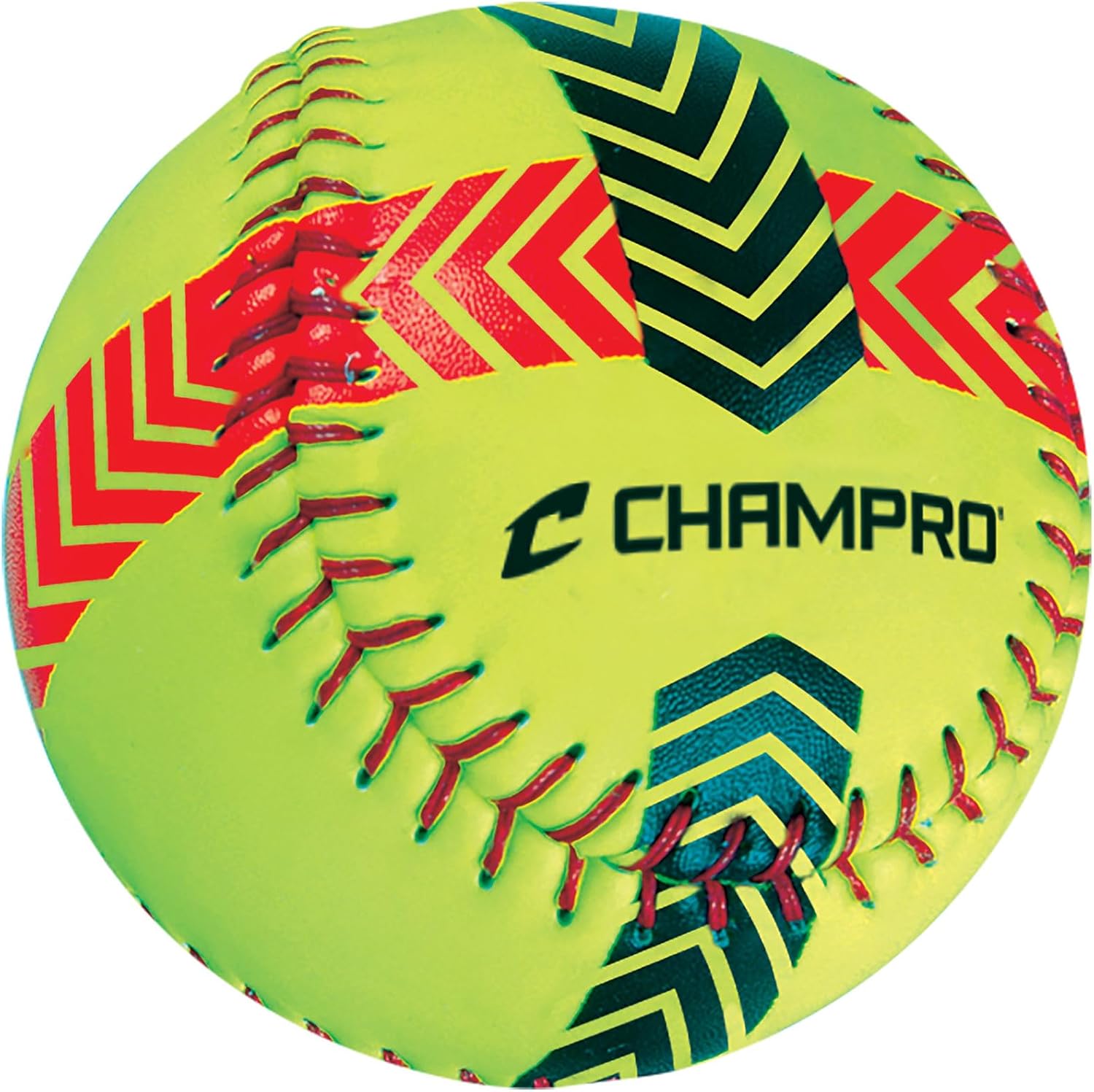 Champro Juego de softbol de entrenamiento a rayas (amarillo óptico, 12 pulgadas)