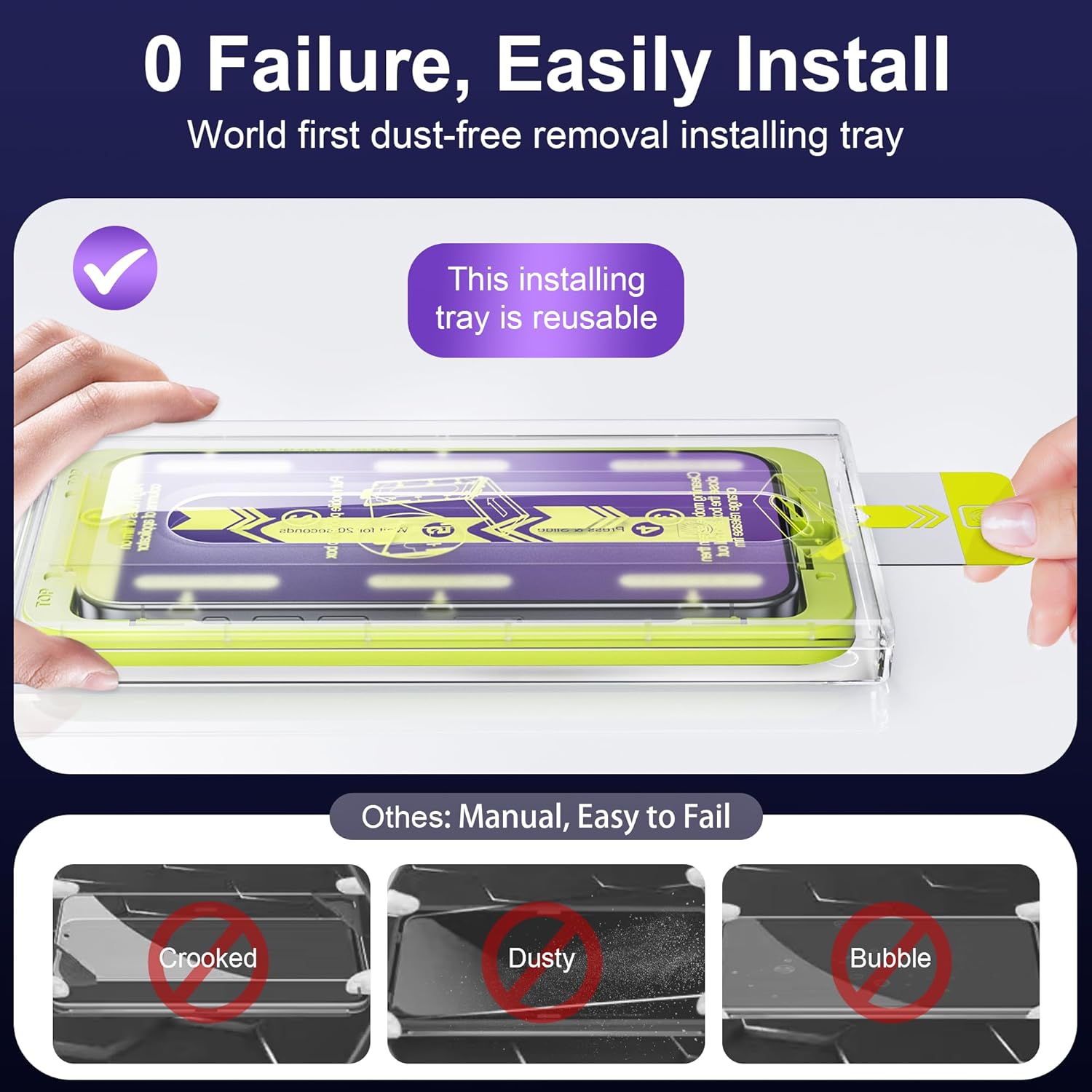 WSKEN Protector de pantalla de privacidad para iPhone 15 Pro, eliminación automática de polvo 28 grados anti espía antiluz azul 2.5D cobertura
