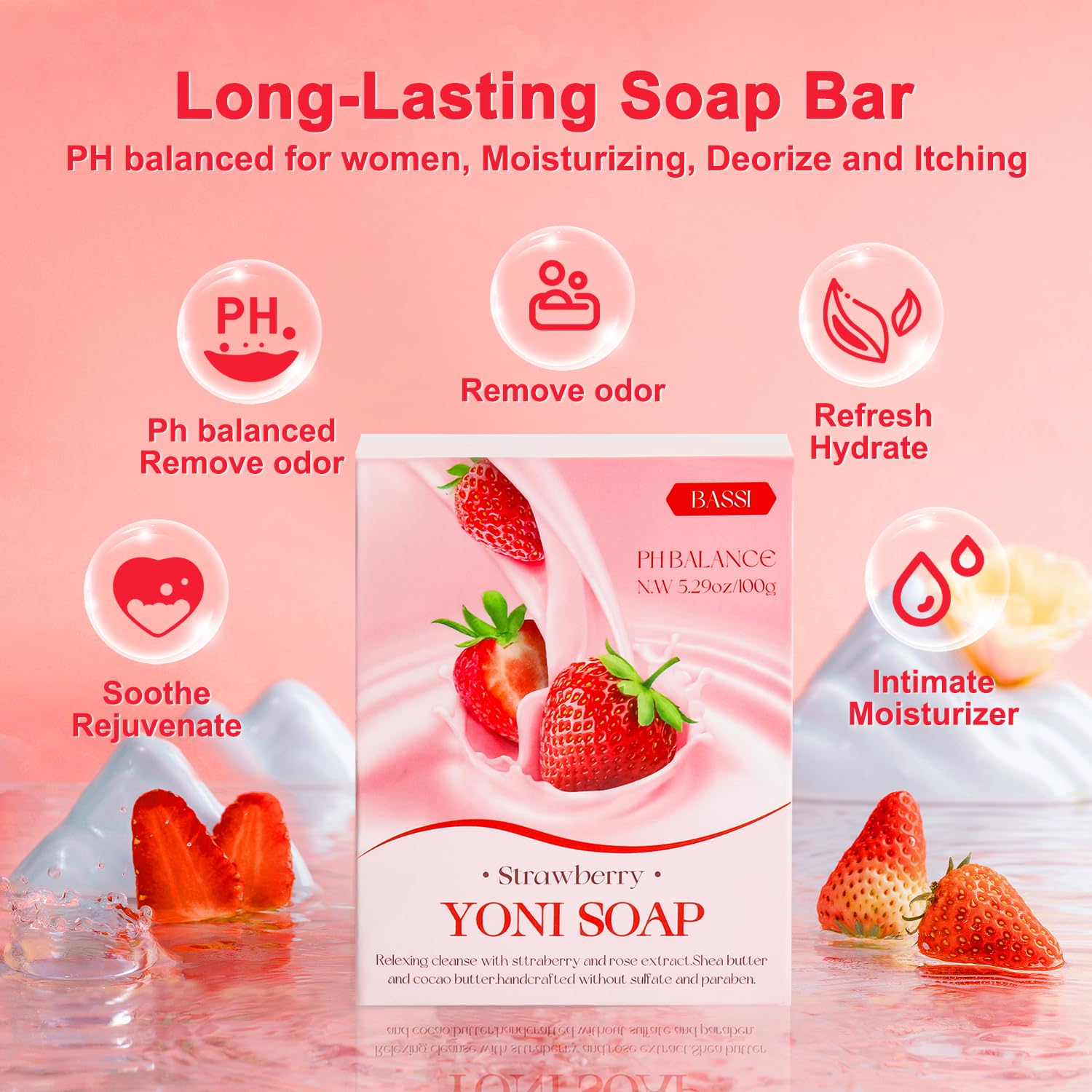 Juego de lavado femenino y aceite Yoni y jabón Yoni para mujer, lavado Yoni para equilibrio vaginal de pH elimina el olor, hidratante de 1 onza
