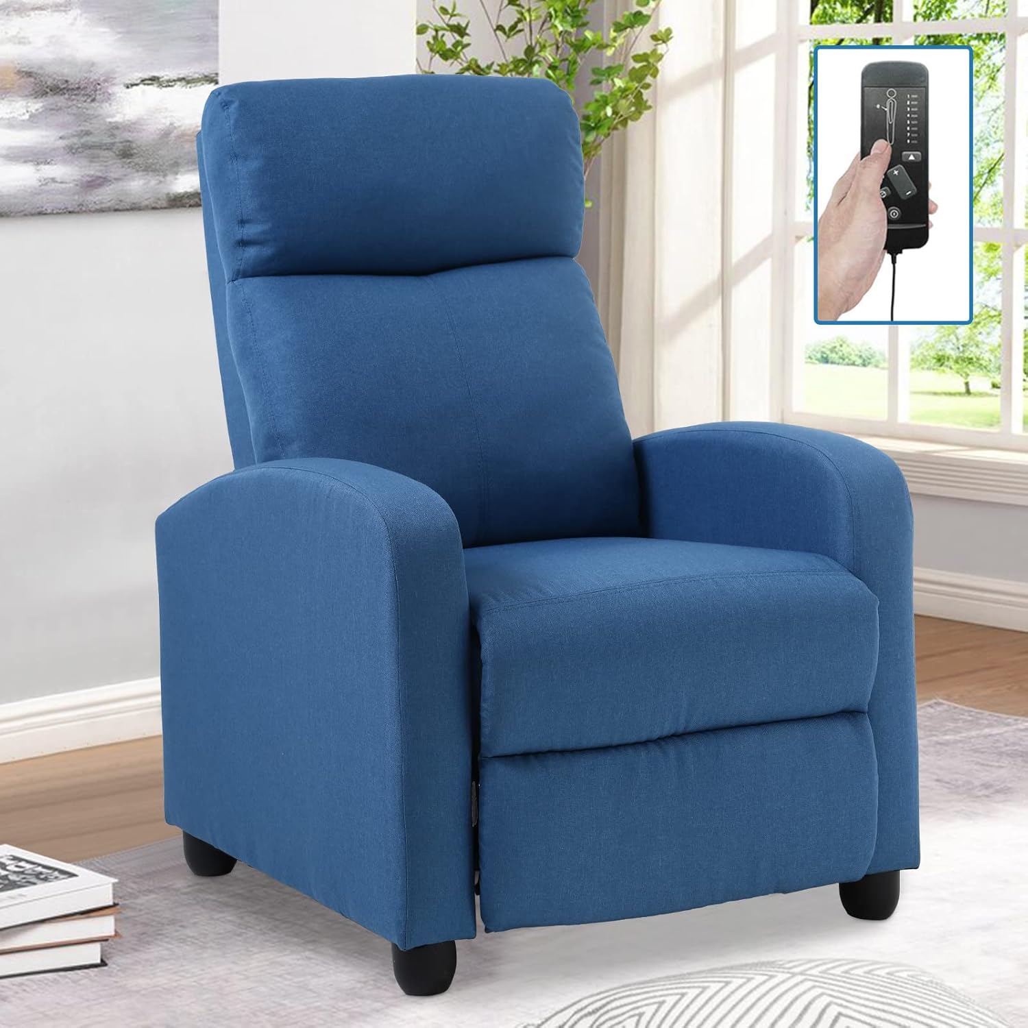 Sillón reclinable moderno reclinable para sala de estar, Winback, sofá individual, silla de lectura, asiento de cine en casa, sillón de masaje