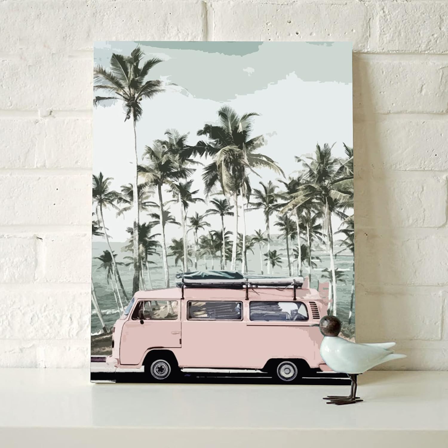 Tucocoo Kits de pintura por números de paisaje costero, lienzo de 16 x 20 pulgadas, pintura al óleo para niños, estudiantes, adultos principiantes
