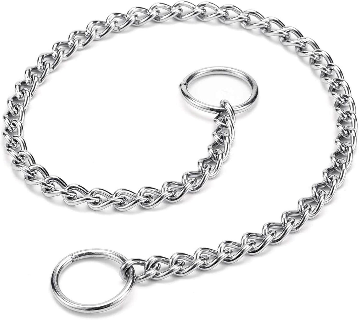 YUANKEXIANG Collar de estrangulador para perro, cadena P deslizante, collares de cadena de estrangulamiento para perros pequeños, medianos y