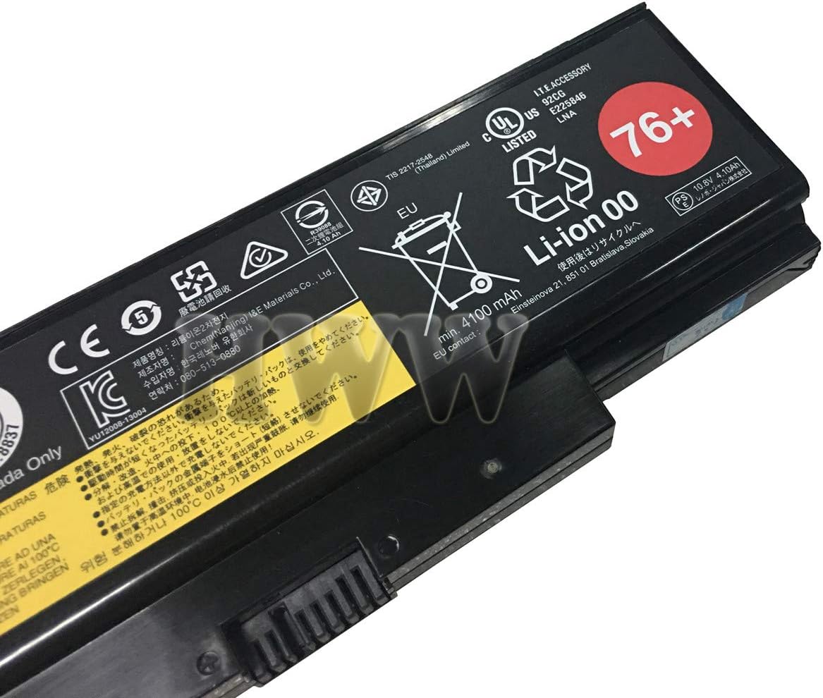 Nueva batería de 10.8V 48Wh 4.4Ah 45N1760 compatible con Lenovo ThinkPad E550 E555 E550C E560 E565 45N1761 45N1762 76+ Series