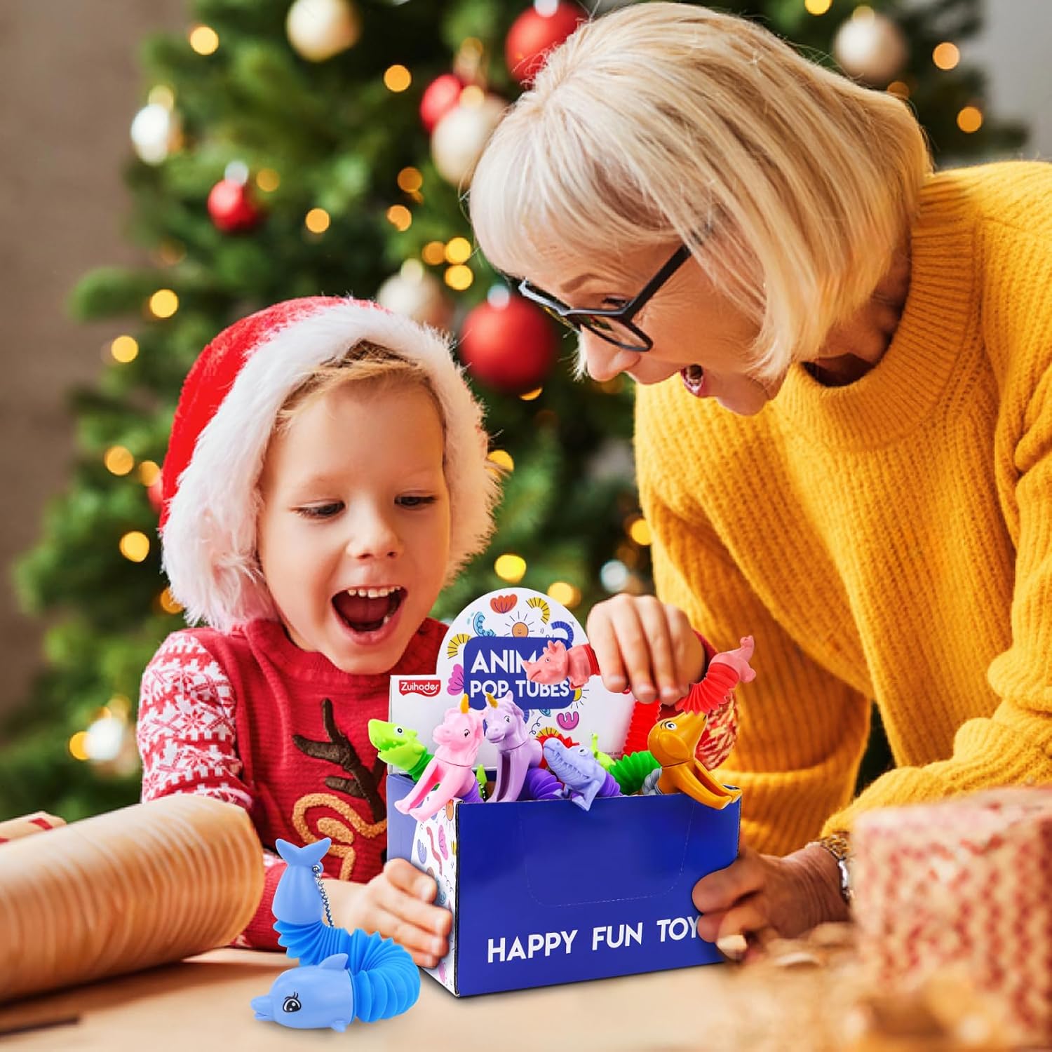 Tubos de animales Fidget Toys, rellenos de cesta de Pascua para niños pequeños, paquete de 10 tubos sensoriales para niños pequeños, juguetes para