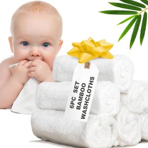 Rayón derivado de paños de bambú para bebé, paquete de 6 paños de bebé, paños suaves para la cara, paquete de 6 paños para adultos o niños Rayón derivado de paños de bambú para bebé, paquete de 6 paños de bebé, paños suaves para la cara, paquete de 6 paños para adultos o niños