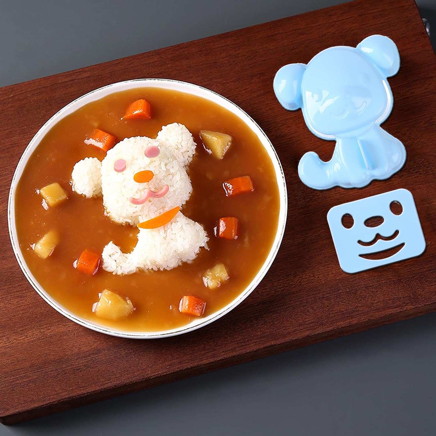 Molde de bolas de arroz para niños, molde de onigiri para perros, moldes moldeadores de arroz, accesorios para almuerzo para niños, molde de prensa