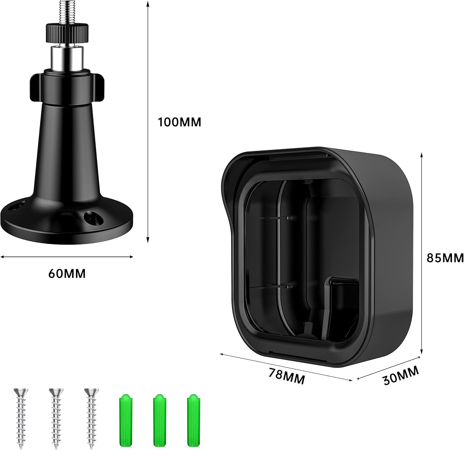 Paquete de 2 soportes de pared Blink para cámara Blink para exteriores e interiores, montaje ajustable de 360 y carcasa protectora a prueba de clima