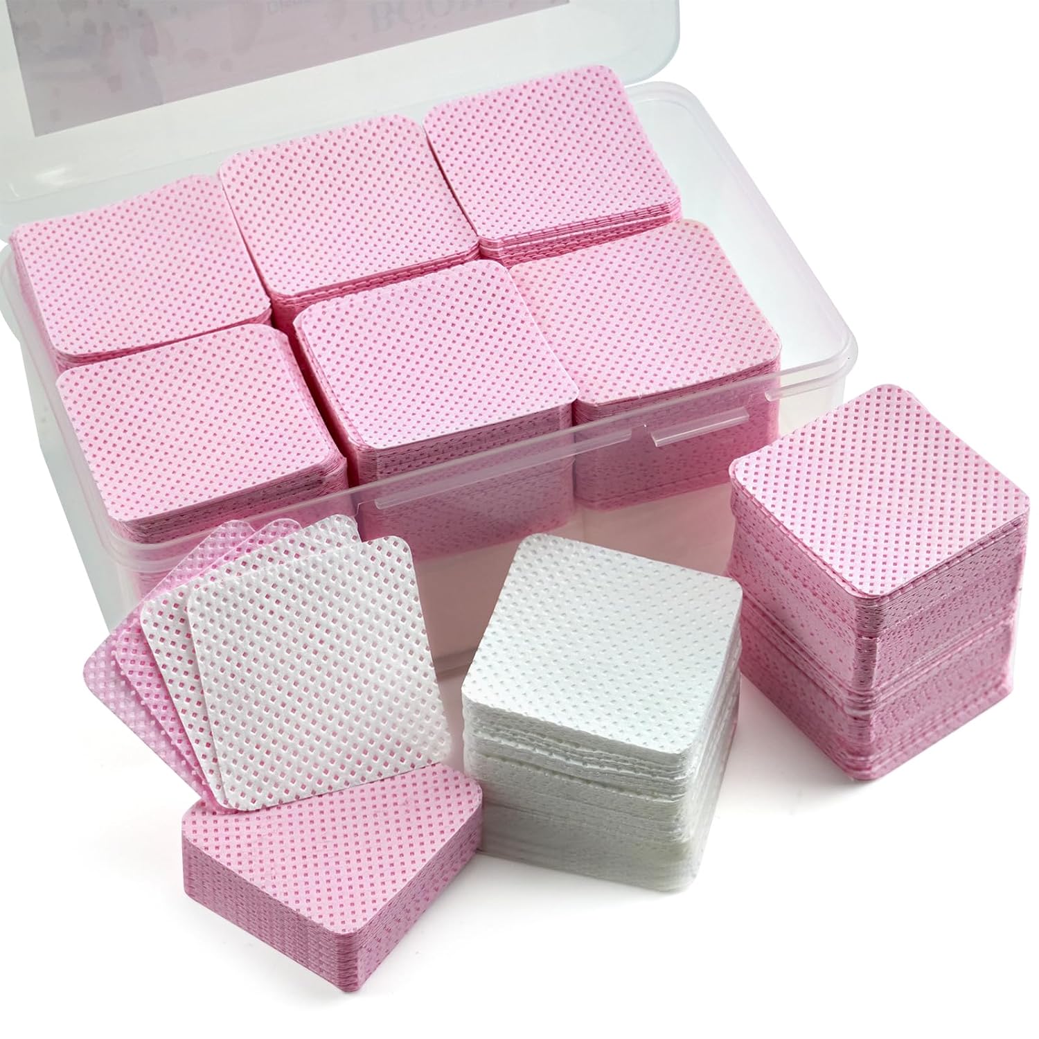 1080 toallitas de uñas sin pelusas, almohadillas no tejidas quitaesmalte de uñas, toallitas sin pelusas, toallitas suaves sin pelusa para uñas,