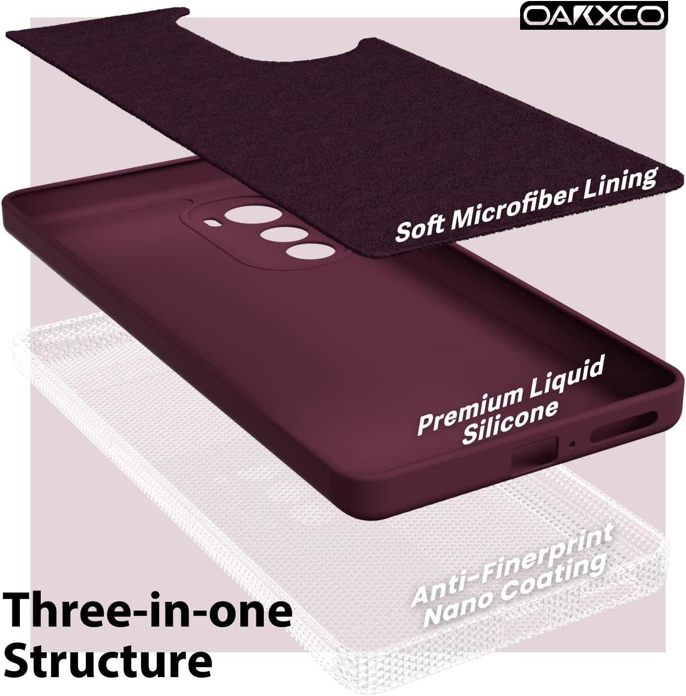 Oakxco Funda para teléfono Moto Edge Plus 2022Edge Plus 5G UW 2022 de silicona líquida, fina y delgada de goma suave de TPU para mujeres y niñas,