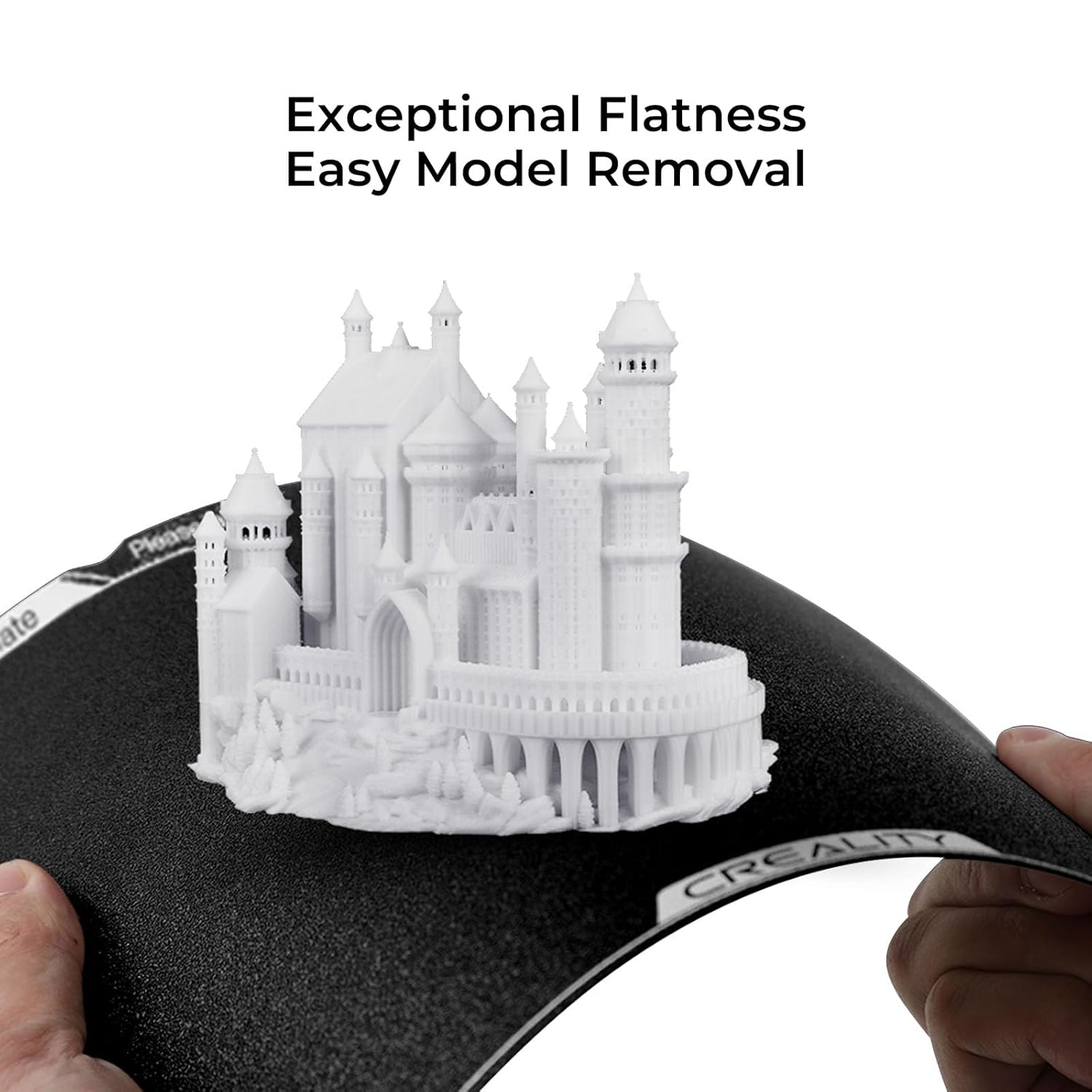 Creality K1 Max Build Plate Kit de 12.402 x 12.205 in, plataforma de impresora 3D con superficie PEI esmerilada y adhesivo magnético suave para