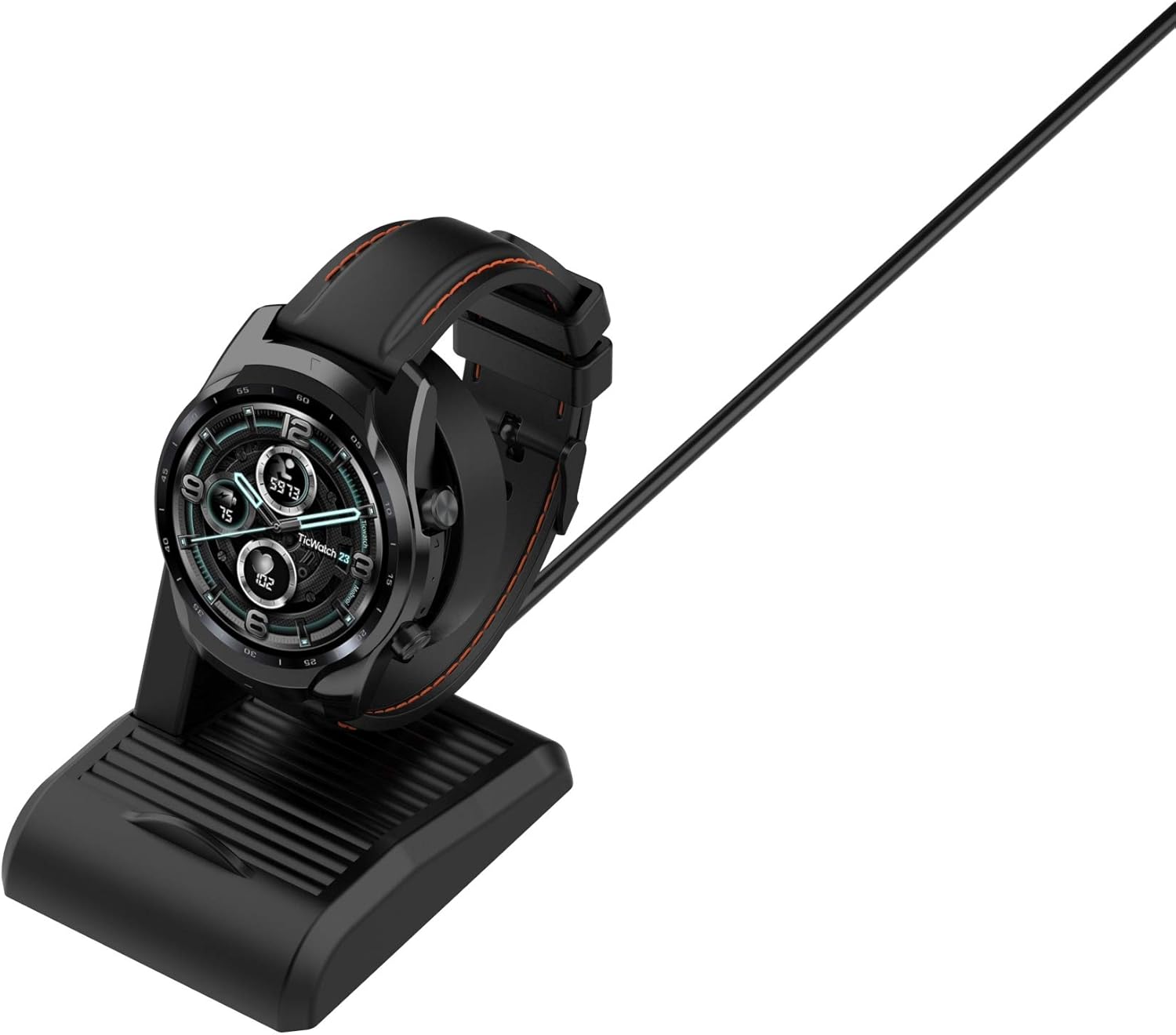 Compatible con soporte de carga Ticwatch Pro 5, cable de carga USB de 3.3 pies, estación de carga de repuesto para cargador de reloj Ticwatch Pro 5