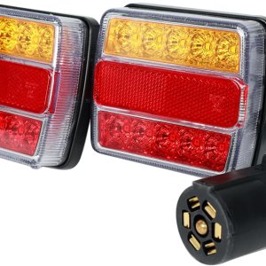 Kit de luz LED magnética para remolque, 2 luces LED universales para remolque, indicador de dirección, luz de placa de freno, impermeable IP68, imán Kit de luz LED magnética para remolque, 2 luces LED universales para remolque, indicador de dirección, luz de placa de freno, impermeable IP68, imán