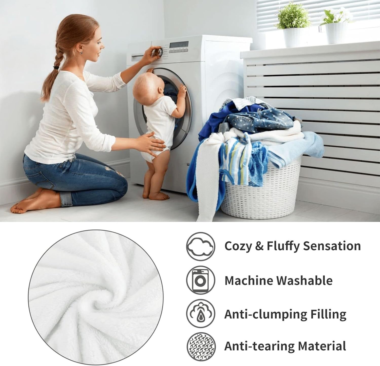 Myers – Manta ultrasuave y cálida para cama, sofá, sala de estar, 50 x 40 pulgadas