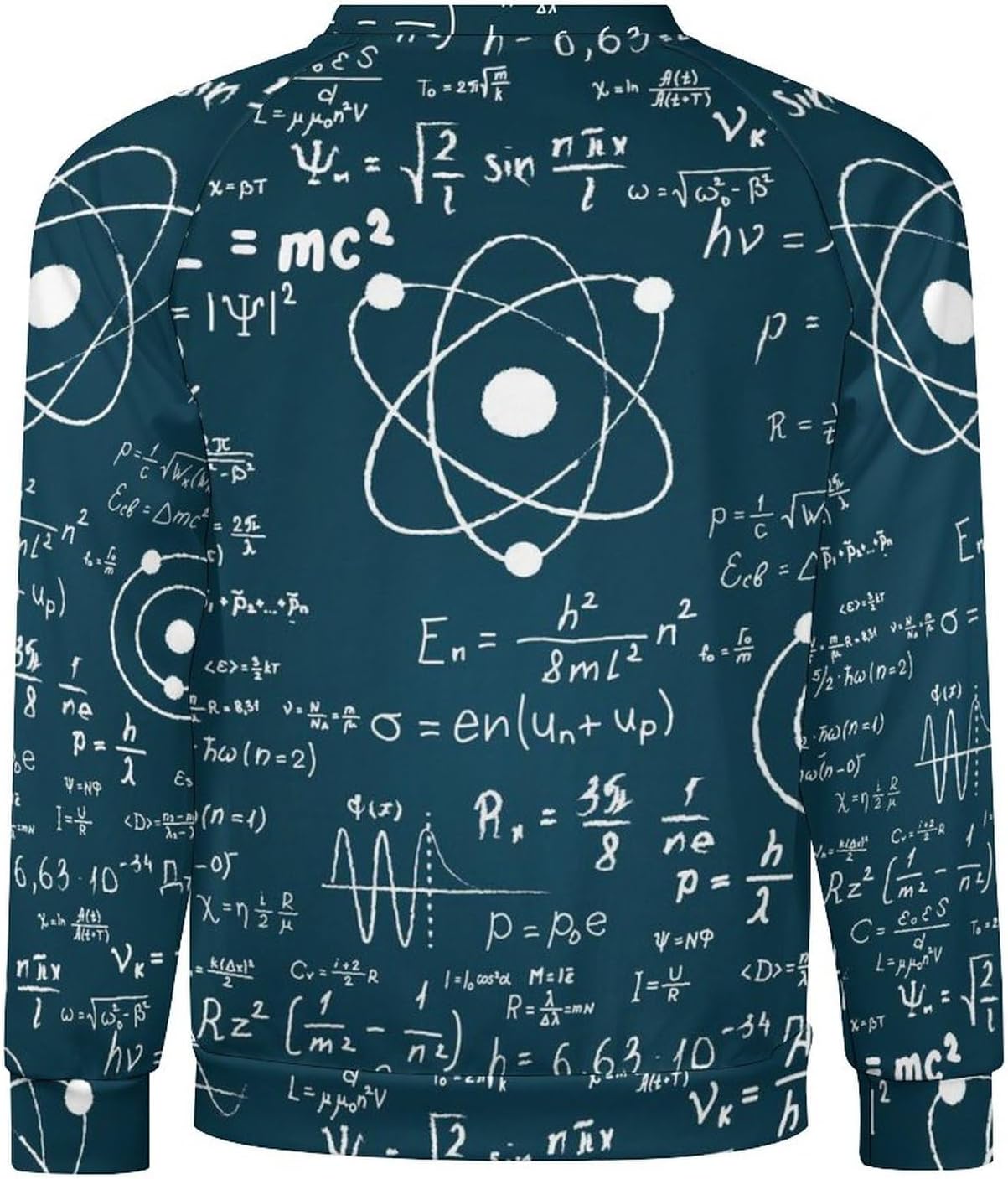 Sudaderas con fórmula científica de matemáticas físicas para hombre, cuello redondo, manga larga, atléticas, camisetas