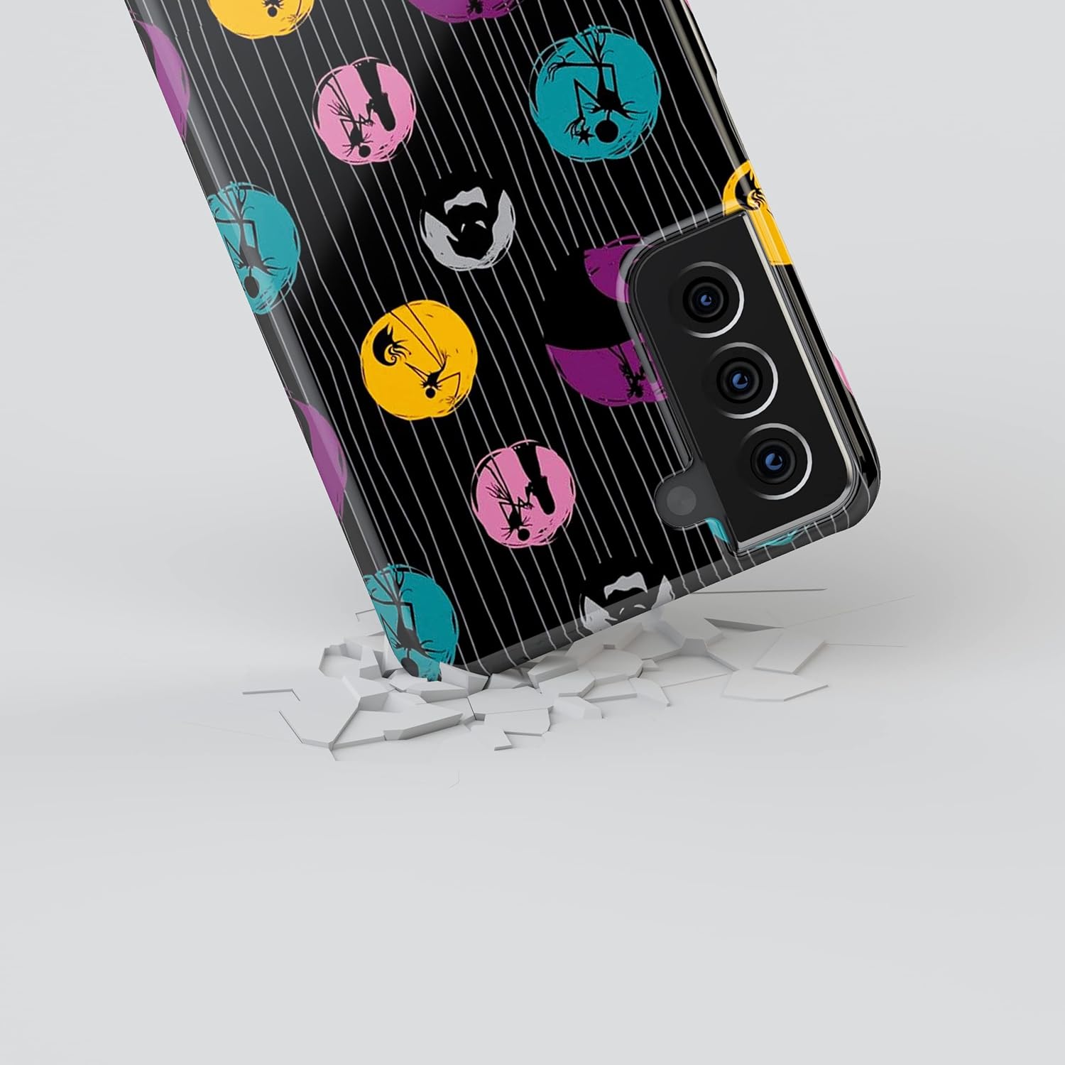 Linda funda rígida de plástico de Halloween de El extraño mundo de Navidad compatible con Samsung Galaxy S22 de 6.1 pulgadas 2022 Shell NBC4 (patrón