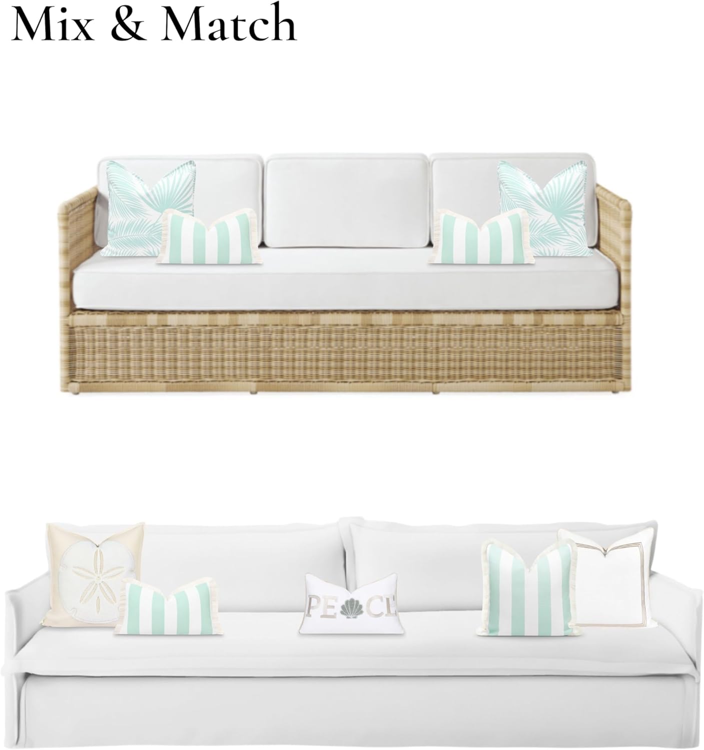 Hofdeco Premium Funda de almohada lumbar para interiores y exteriores, 12 x 20 pulgadas, repelente al agua para patio trasero, sofá, flecos de rayas
