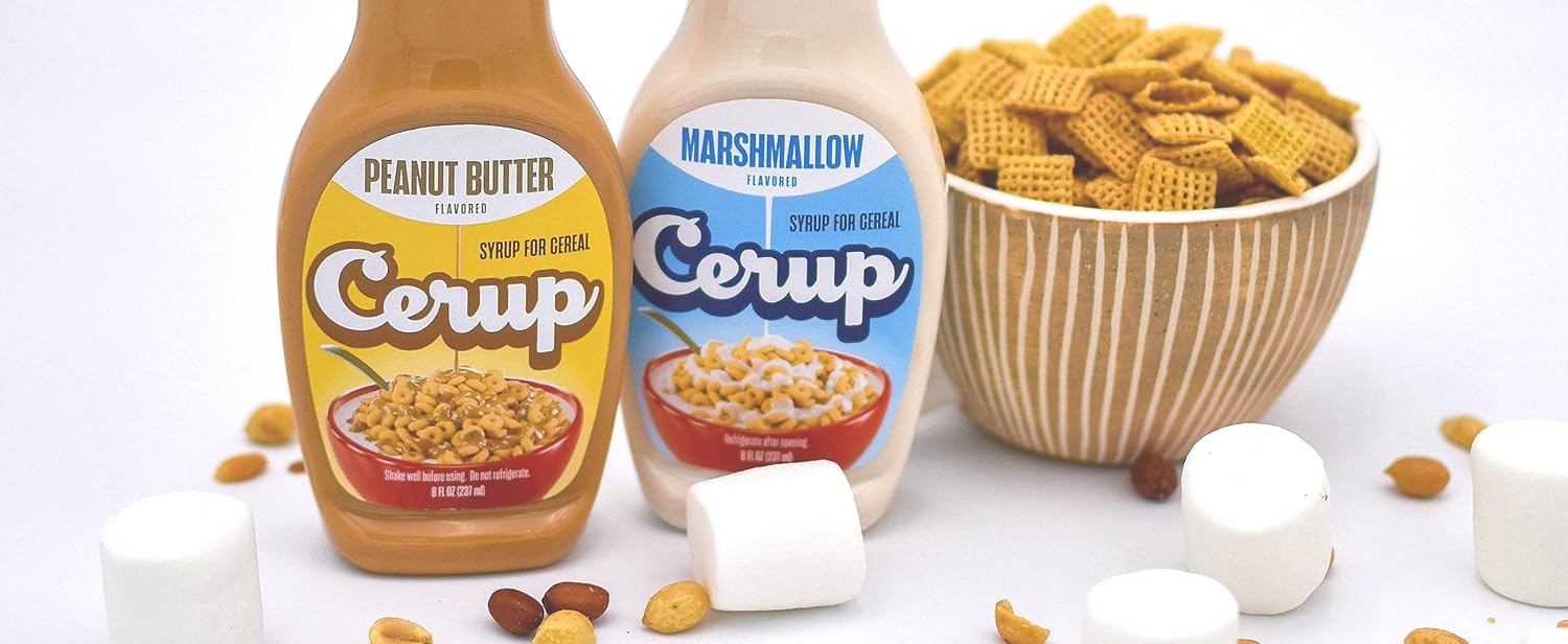 Cerup con sabor a tostada de canela. Jarabe para cereales. Delicioso desayuno para niños y adultos. Haz que los cereales aburridos sean divertidos