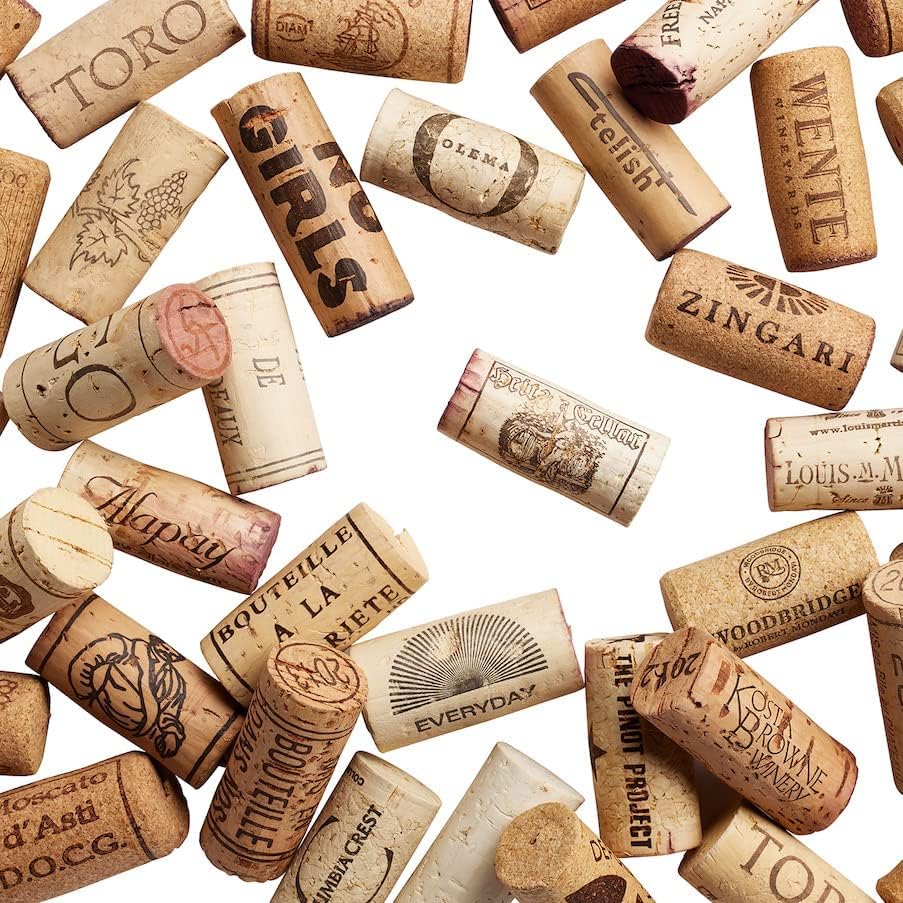 Corchos de vino reciclados a granel, sin corchos de plástico, corchos de vino usados limpios, buena mezcla, clasificados a mano por WidgetCo
