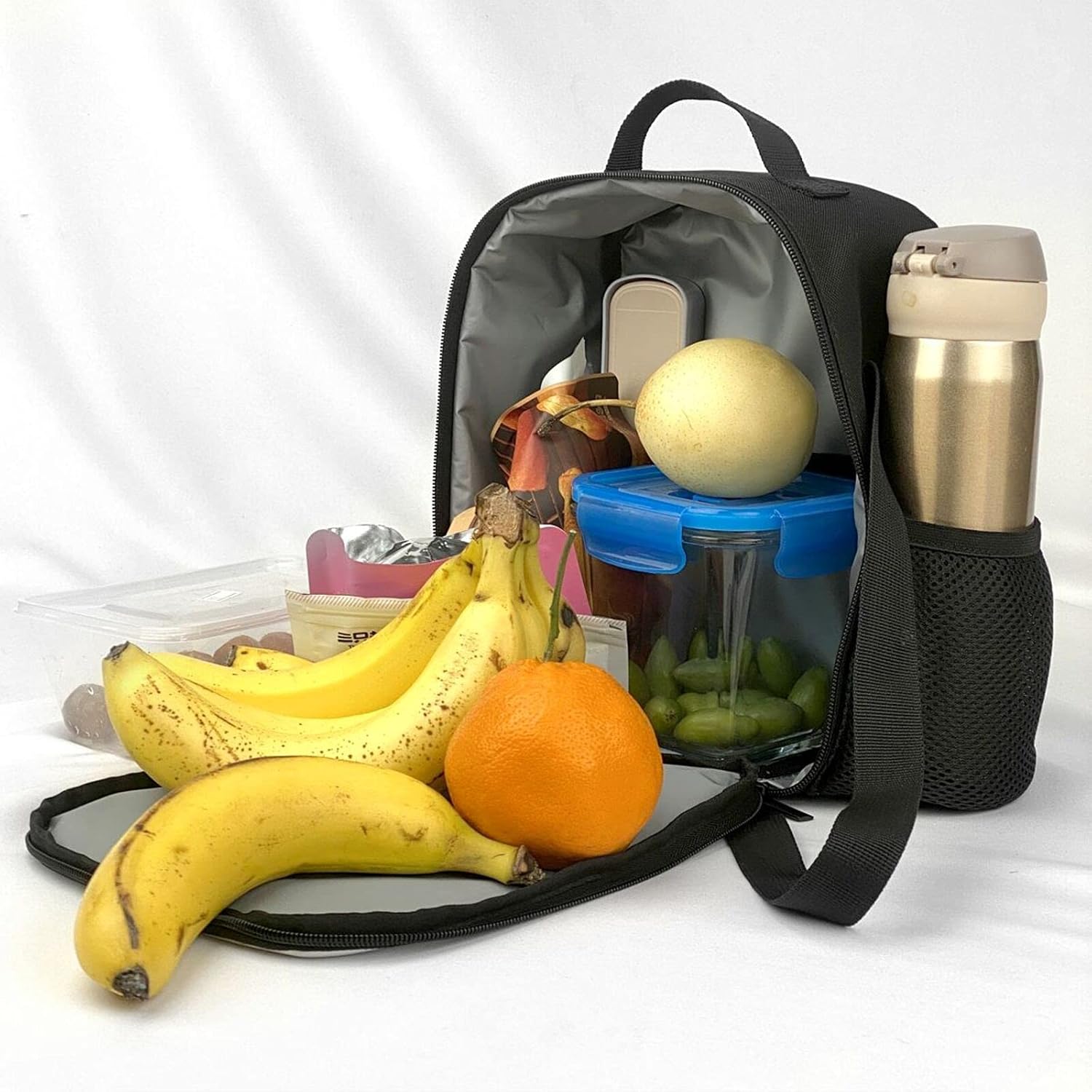 Lonchera divertida con aislamiento térmico para cachorros, bolsa de almuerzo suave para mujeres y hombres, bolsa de almuerzo reutilizable con