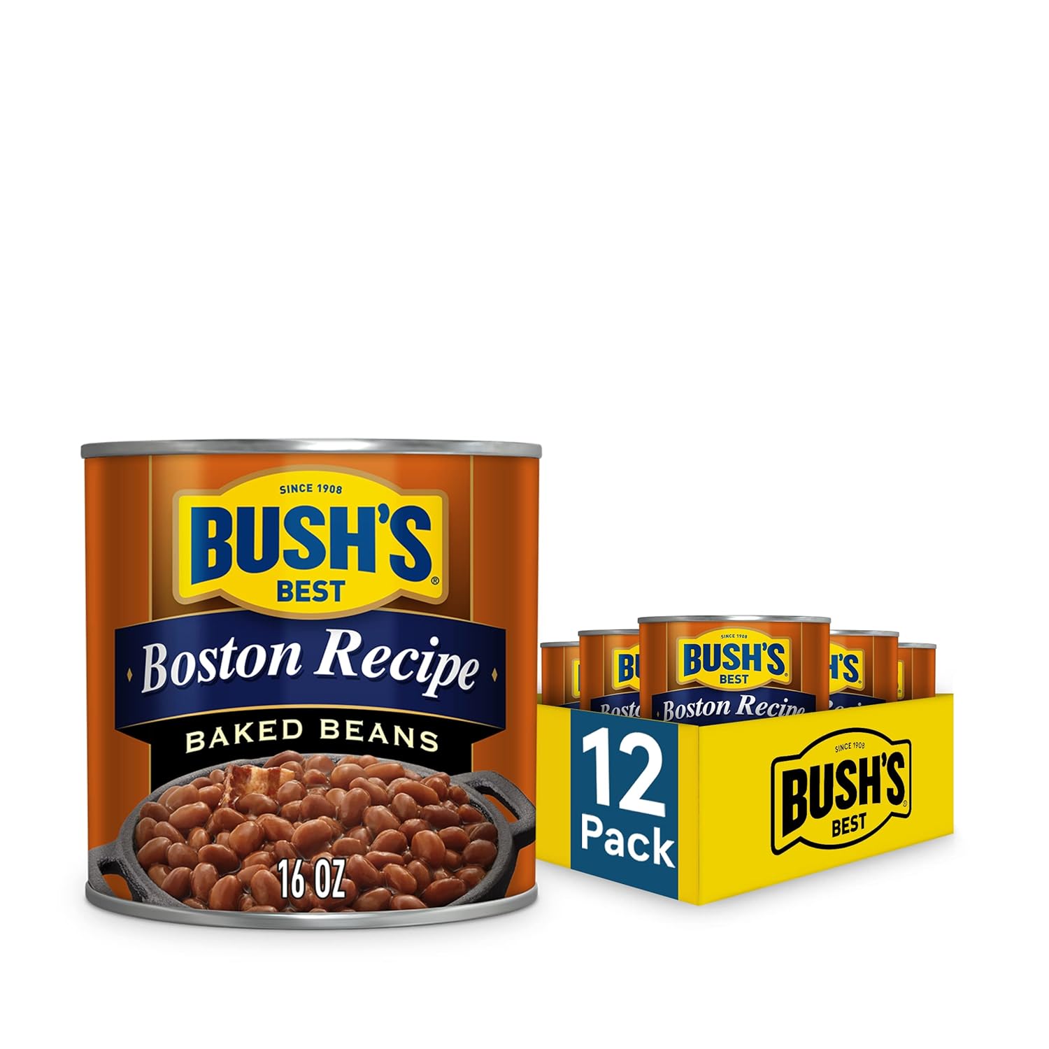 BUSH’S BEST Frijoles pintos enlatados de 16 onzas, fuente de proteína y fibra a base de plantas, bajo en grasa, sin gluten, ideal para sopas,