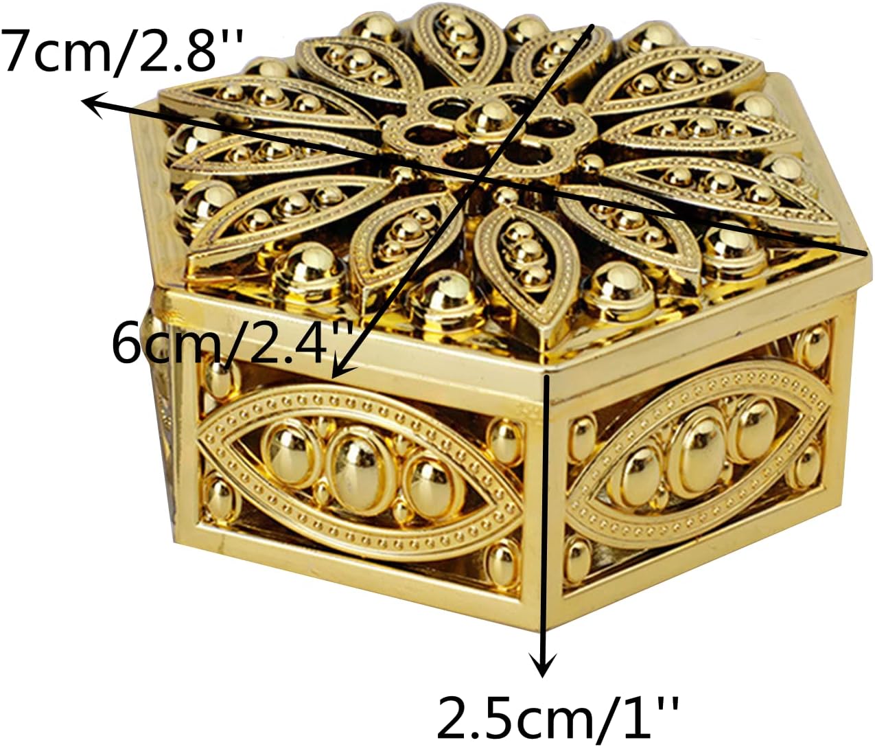 HAN SHENG 12 cajas hexagonales huecas para dulces, cajas de recuerdos de boda, cajas de almacenamiento de dulces, cajas de regalo, decoración de