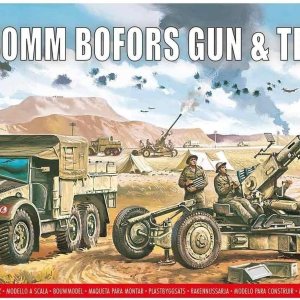 Airfix Bofors – Pistola y tractor de 1.575 in (176 Vintage Classics Militar) Kit de modelo de plástico militar A02314V Airfix Bofors – Pistola y tractor de 1.575 in (176 Vintage Classics Militar) Kit de modelo de plástico militar A02314V
