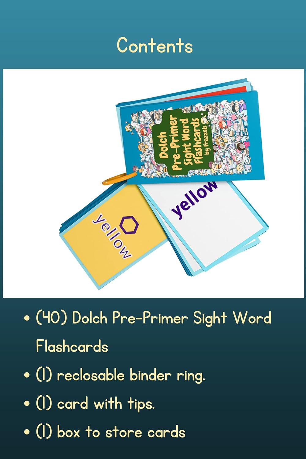 Dolch Pre-Primer – Tarjetas flash con imágenes para niños de 4 años en adelante, prekínder y jardín de infantes