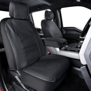 Coverado Fundas de asiento delantero, protector de asiento de lona impermeable para cojines de asiento de automóvil para niños y perros, fundas de Coverado Fundas de asiento delantero, protector de asiento de lona impermeable para cojines de asiento de automóvil para niños y perros, fundas de
