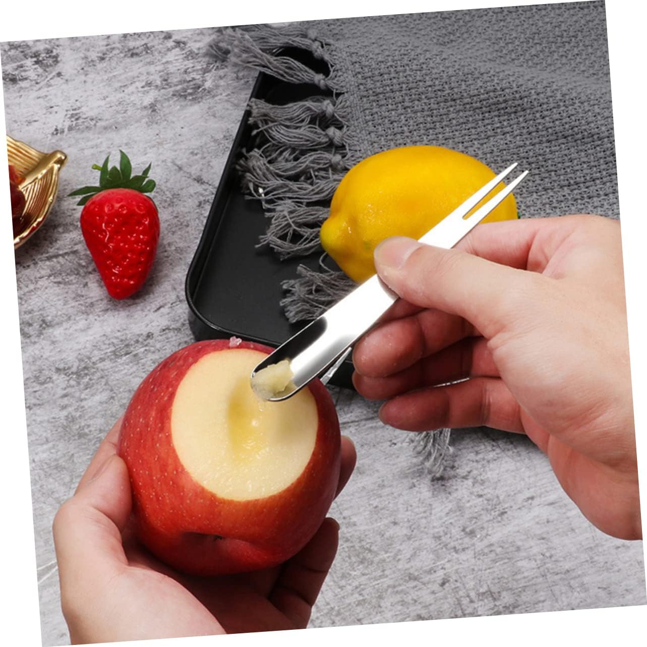 20 Uds. Tenedor de frutas Tenedores de cóctel de pastelería Tenedor de cóctel Picks Cuchara de frutas Tenedor de 2 puntas Cuchara de barro Cuchara