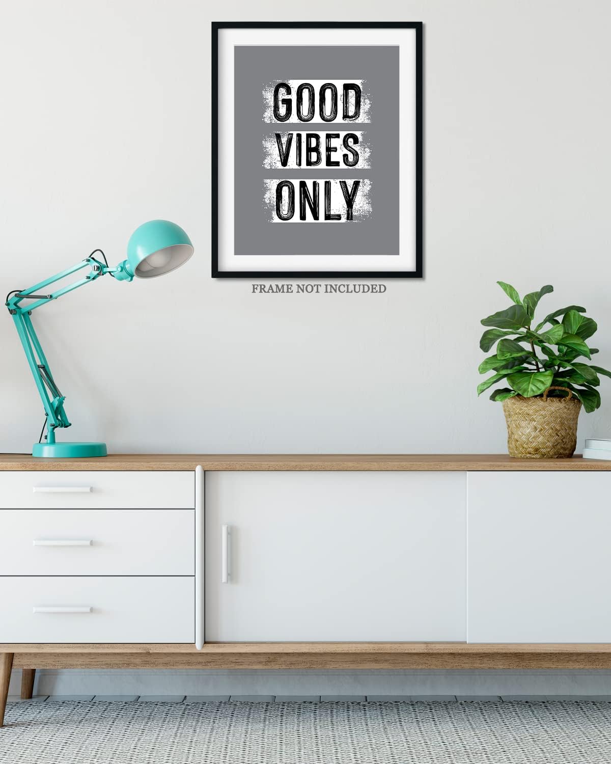 Good Vibes Only – Decoración de oficina – Decoración de pared para dormitorio – Arte de pared inspirador – Decoración de habitación para niños