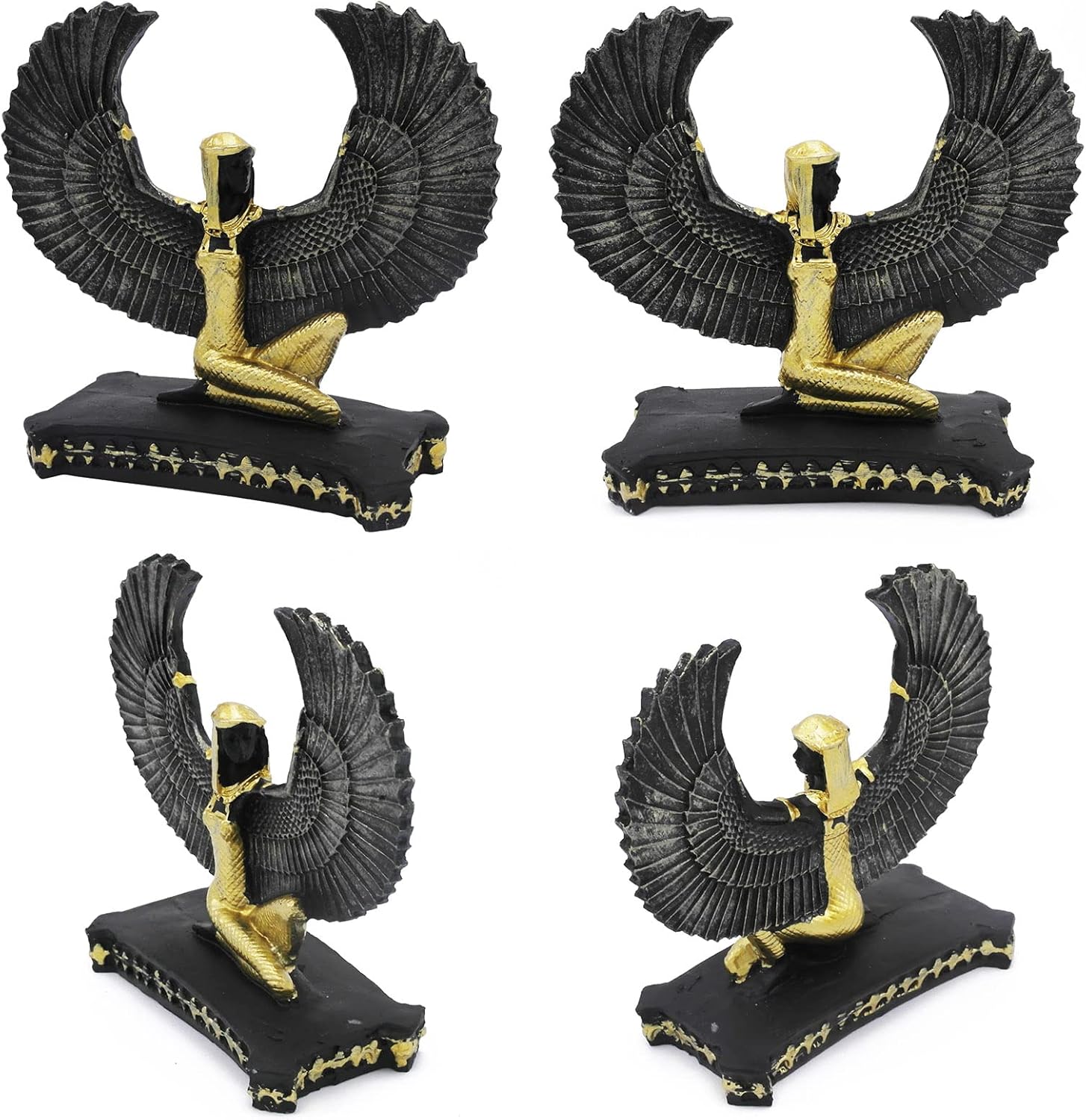 Kocris Casa Decoración para tanque de reptiles de peces egipcios antiguos (juego de 3) escultura de estatua de obelisco de momia, reptil, tortuga,
