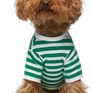 Camiseta a rayas para perro, ropa de moda para mascotas, camisetas de algodón, chalecos elásticos, suaves y frescas para cachorros y gatitos Camiseta a rayas para perro, ropa de moda para mascotas, camisetas de algodón, chalecos elásticos, suaves y frescas para cachorros y gatitos