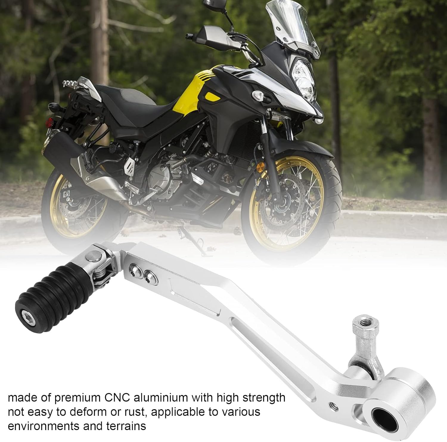 Keenso Palanca de cambios ajustable para motocicleta, palanca de pedal de cambio plegable de aluminio CNC, repuesto para Suzuki V Strom DL650 2017