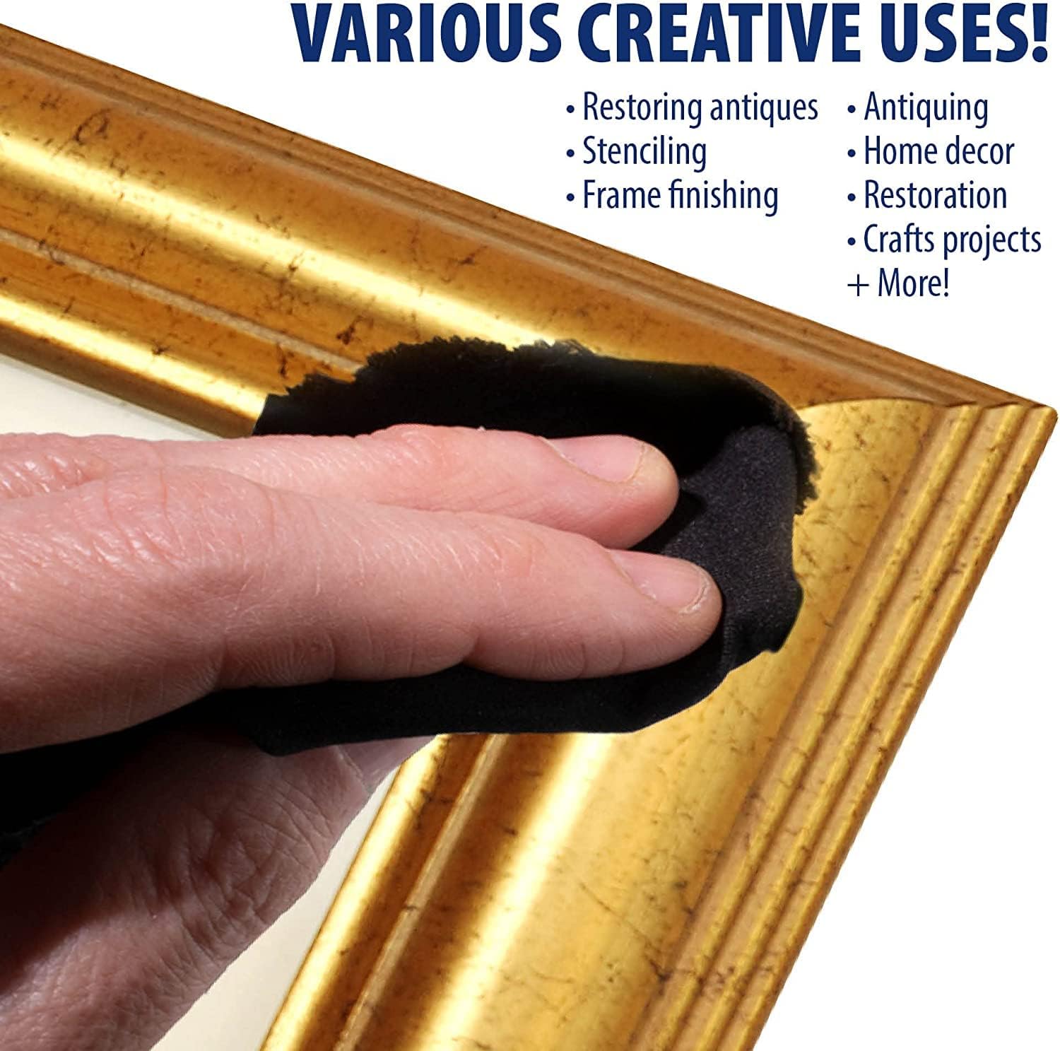 Rub ‘n Buff Gold Tones and Pixiss – Brochas de cera Pixiss, hoja de oro, oro griego, oro antiguo (0.5 onzas líquidas), pintura de cera dorada con