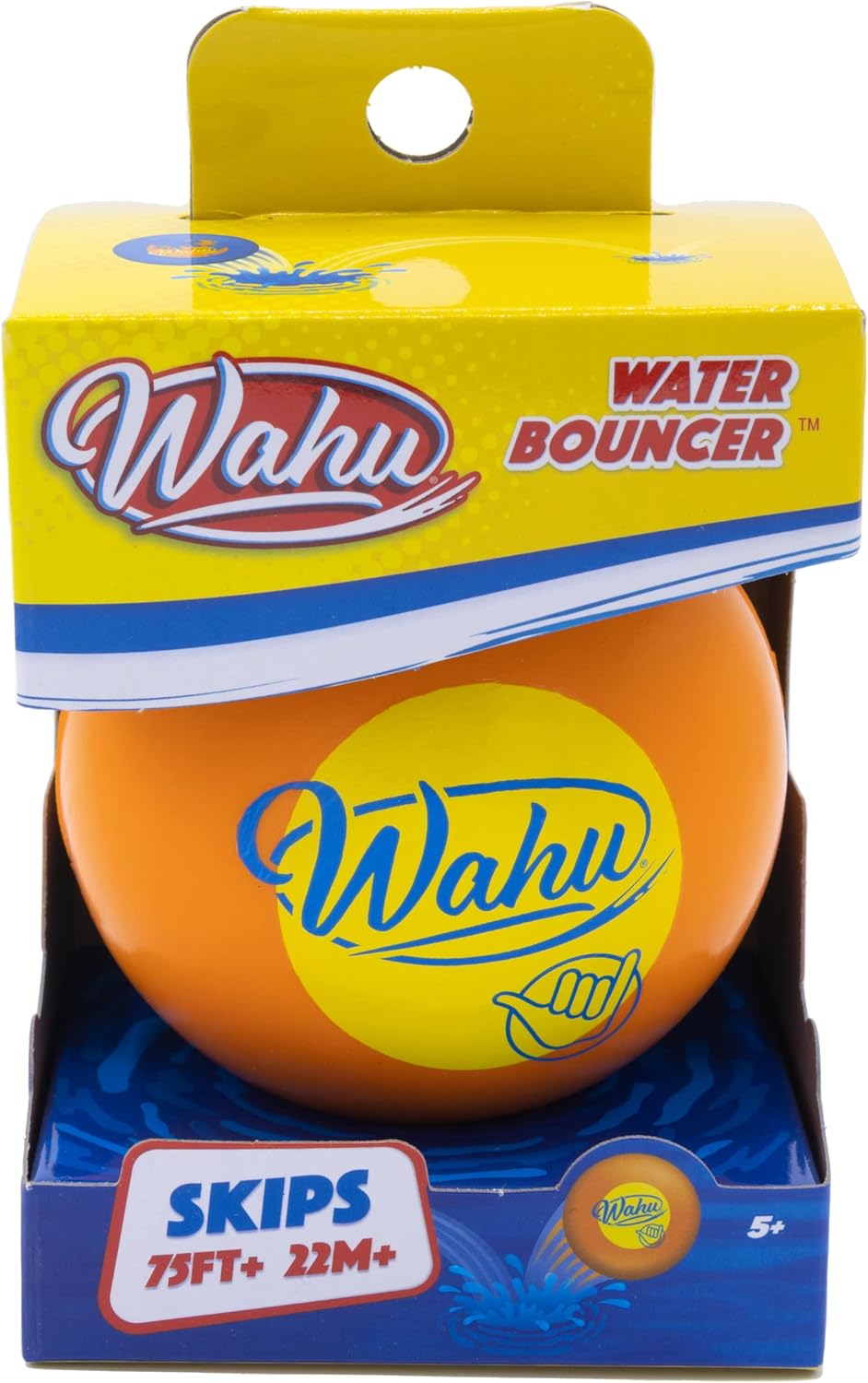 WAHU Bouncer – Pelota de piscina 100% impermeable, bola de salto de 3.5 pulgadas para piscina y playa, salta más de 75 pies en el agua, naranja