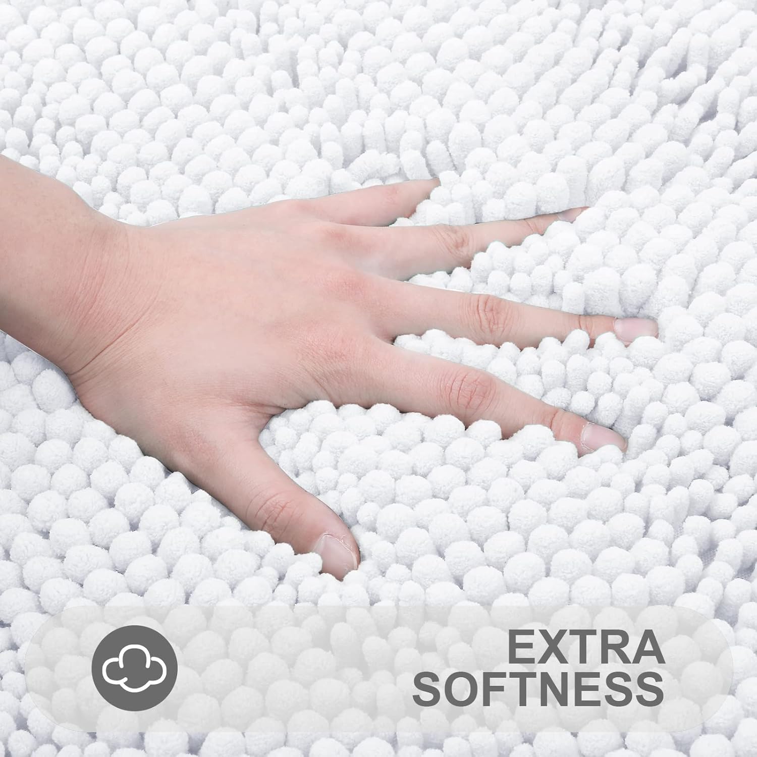 Grandaily Alfombras de baño de felpilla a rayas y alfombras para inodoro en forma de U, tamaño de alfombra de baño 30 x 20 pulgadas y alfombras de