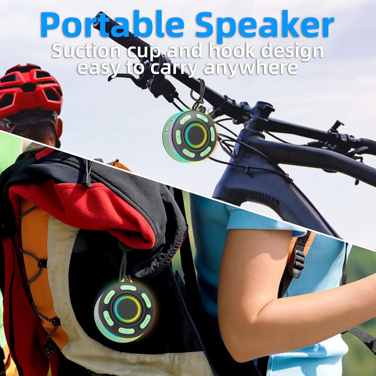 Donerton Altavoces Bluetooth verdes