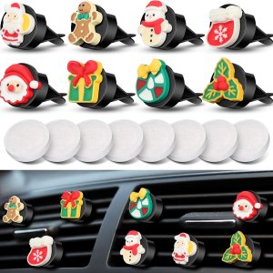 8 clips de ventilación de Navidad para automóvil, decoraciones de Navidad, ambientador de aire acondicionado, clip de salida de aire acondicionado, 8 clips de ventilación de Navidad para automóvil, decoraciones de Navidad, ambientador de aire acondicionado, clip de salida de aire acondicionado,