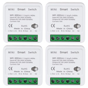 Interruptor de luz inteligente WiFi, compatible con AlexaGoogle Home, control remoto de aplicación, control de voz, modo DIY, función de Interruptor de luz inteligente WiFi, compatible con AlexaGoogle Home, control remoto de aplicación, control de voz, modo DIY, función de