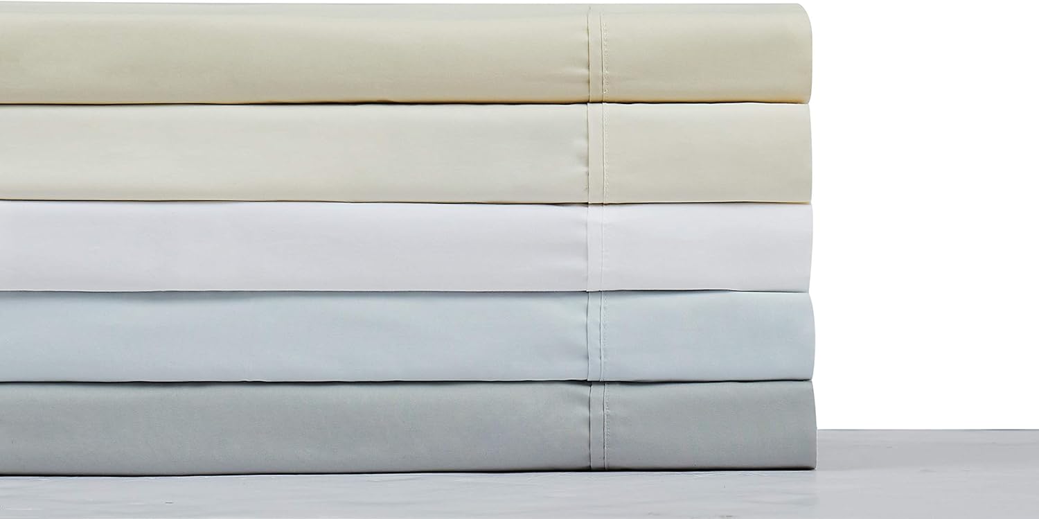 Charisma Percale Cotton 400 Thread Count, Standard Pillowcase, Grey