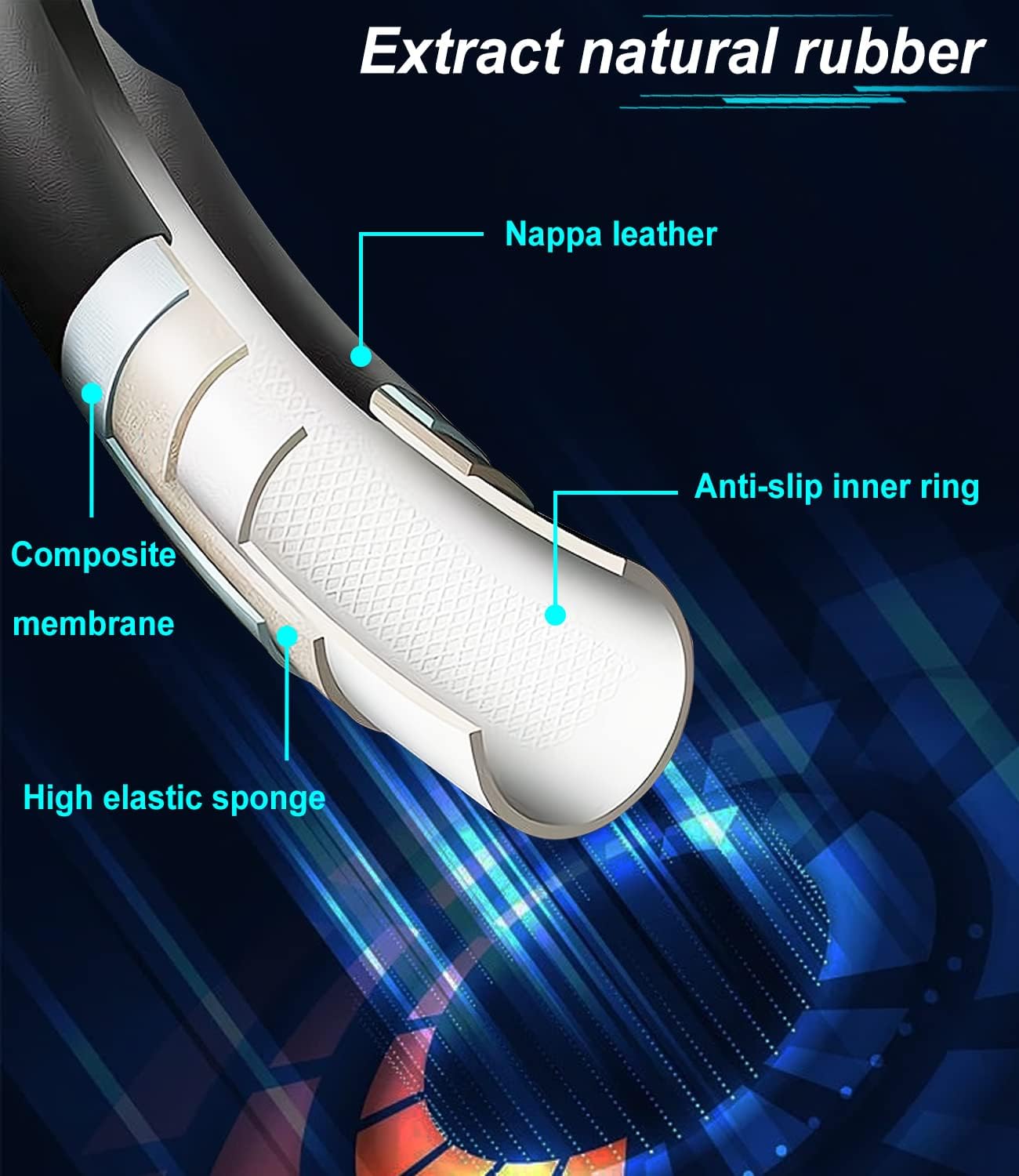 Funda antideslizante para volante de automóvil, funda de cuero napa antideslizante para volante de automóvil, diseñada para accesorios interiores de