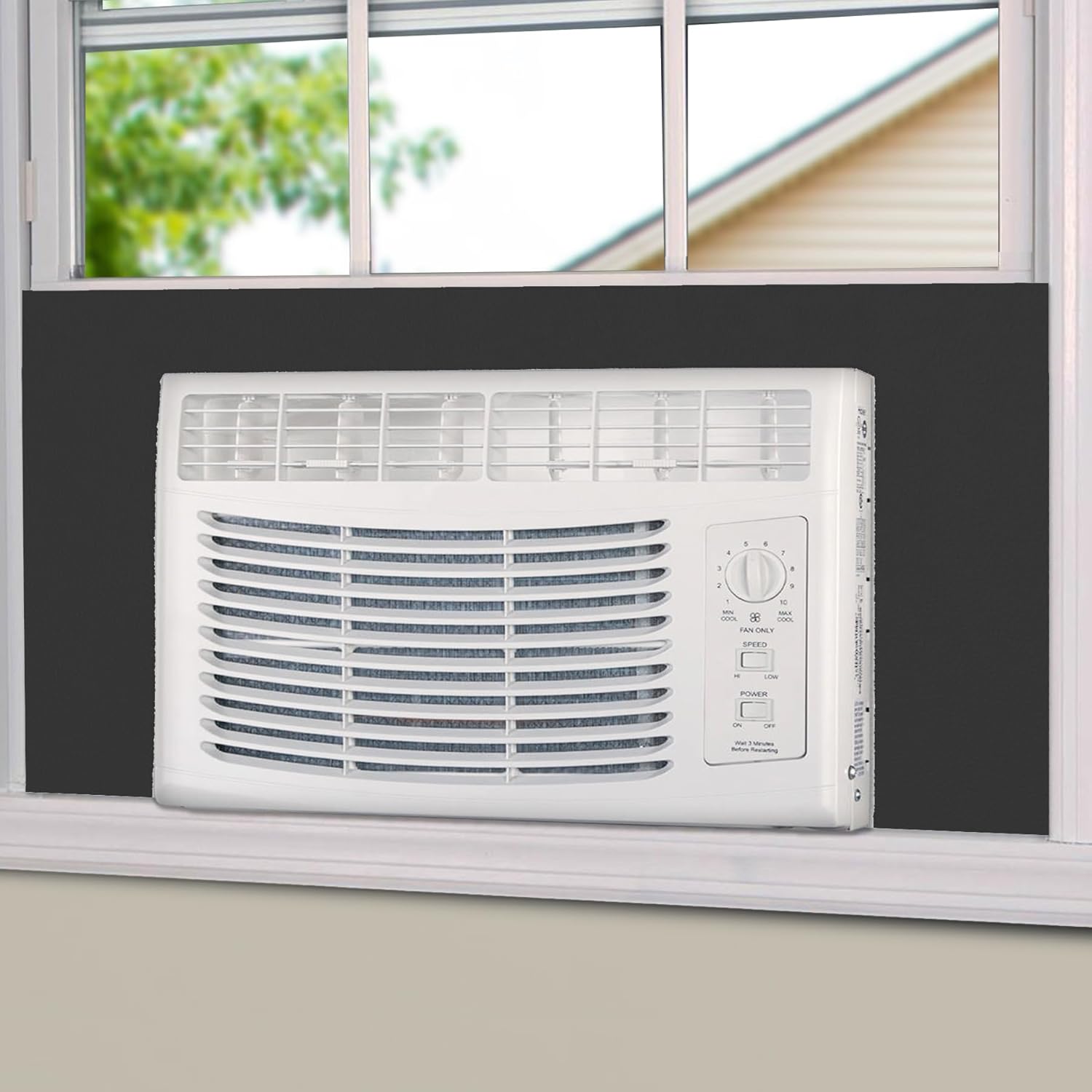 BJADE’S Panel de espuma con aislamiento lateral de aire acondicionado para ventana, paneles envolventes completos de una pieza, kit de sellado de