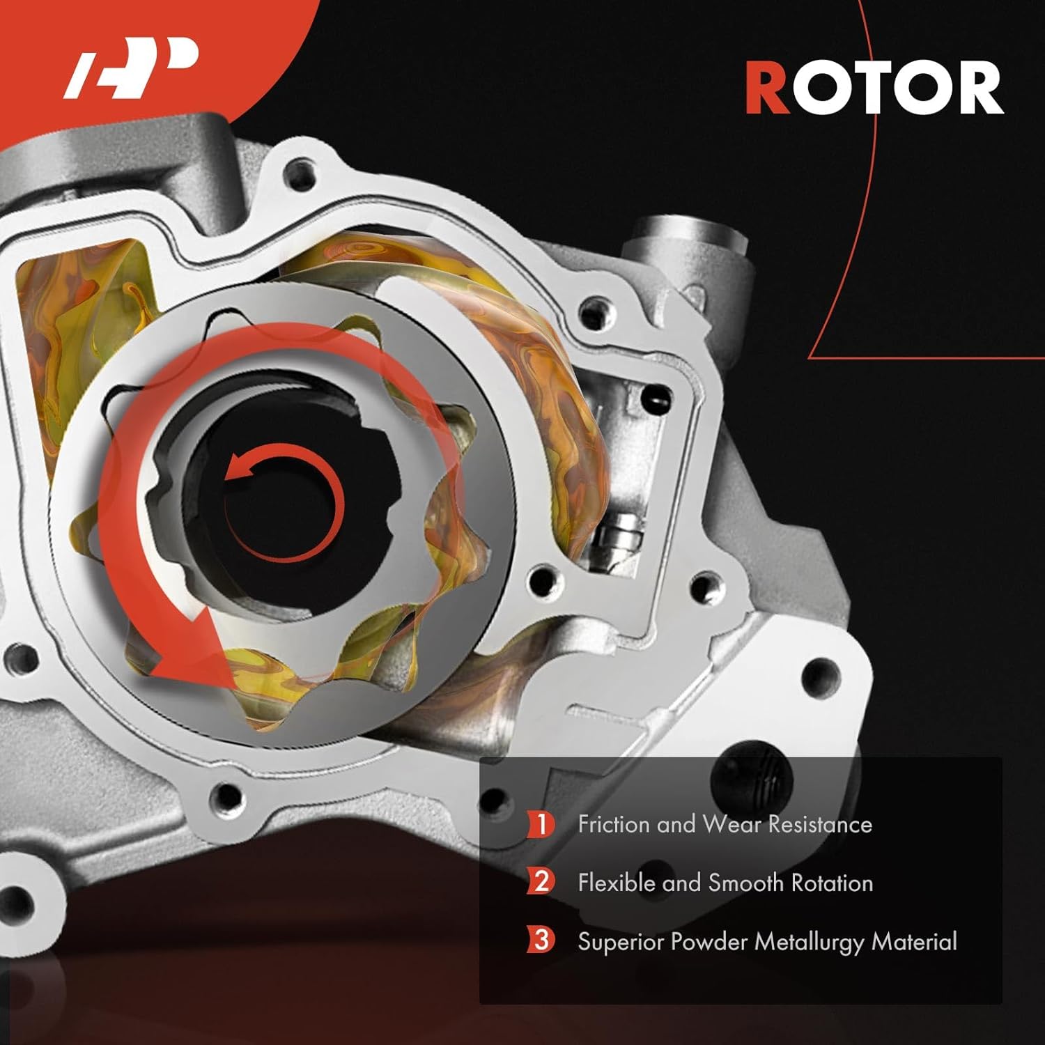 A-Premium Bomba de aceite de volumen estándar con junta tórica y junta compatible con Chevrolet Metro, Tracker y Pontiac Firefly y Suzuki Esteem,
