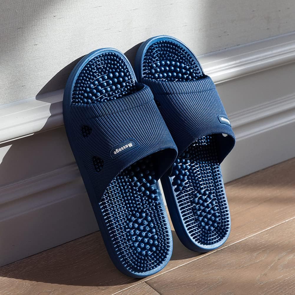 Pantuflas de masaje de acupresión para fascitis plantar para mujer, pantuflas de acupuntura, artritis, neuropatía, alivio del dolor, sandalias de