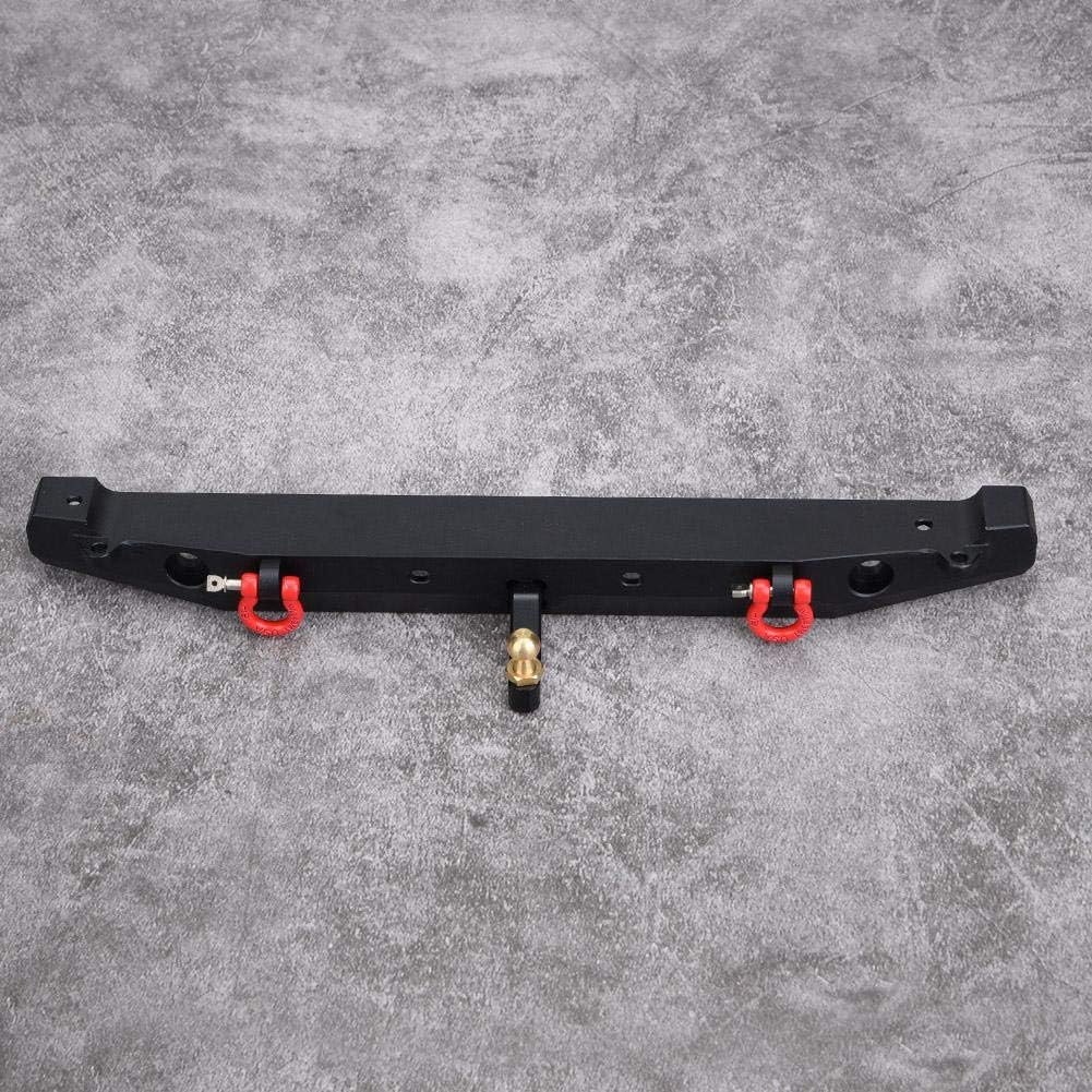Parachoques trasero de automóvil RC Crawler, parachoques trasero de aluminio RC con luces LED para T R X4 Scx10Ii 90046 pieza de automóvil para